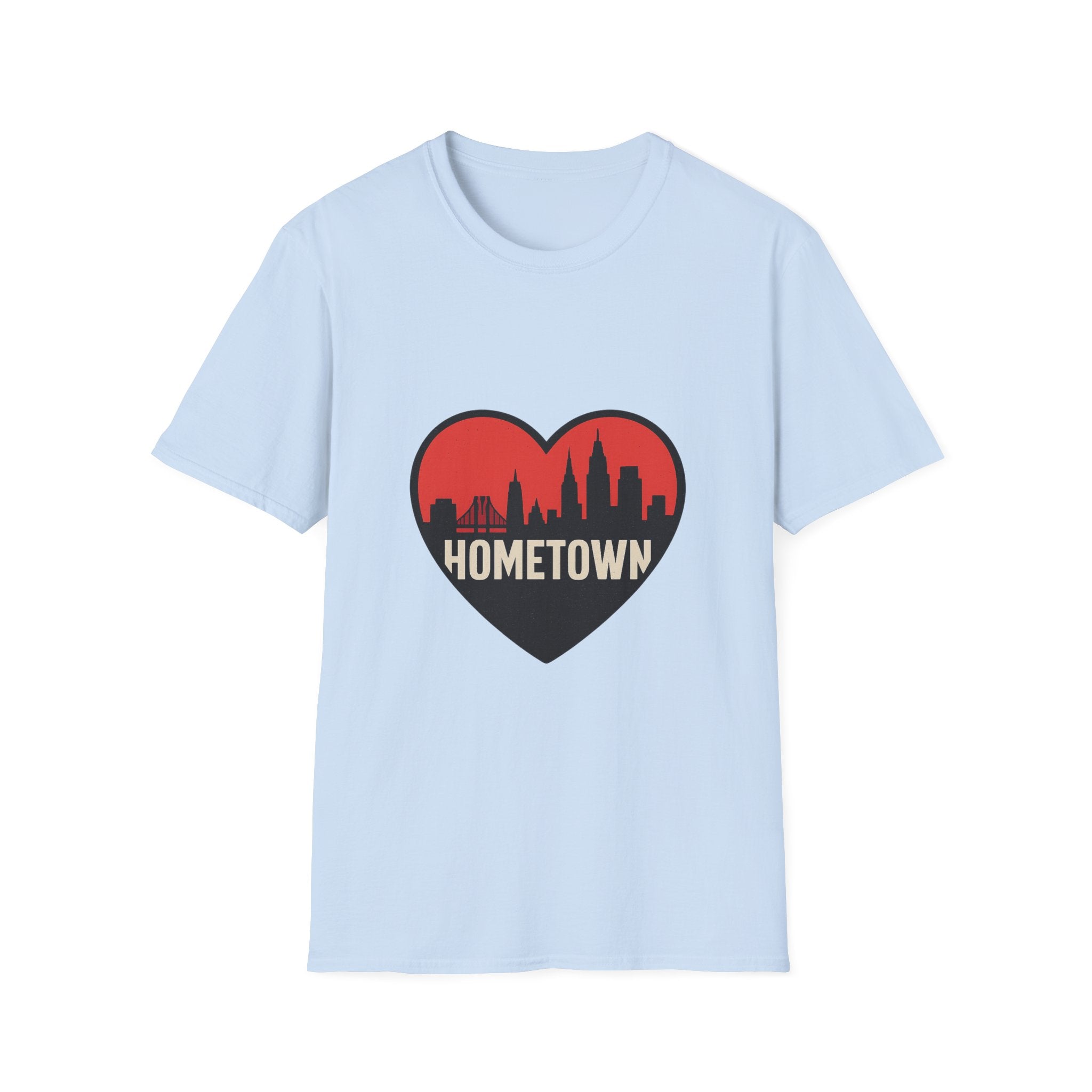 City Skyline Heart T-Shirt | Hometown Pride Tee | Urban City Lover Gift | NYC LA Chicago Shirt | Travel Souvenir Graphic Tee