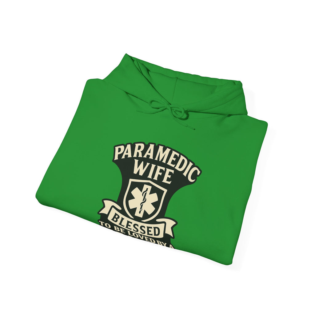 Paramedic Wife Hoodie, Blessed to Be Loved By a Paramedic Sweatshirt, EMS Girlfriend Gift, First Responder Partner Support Apparel