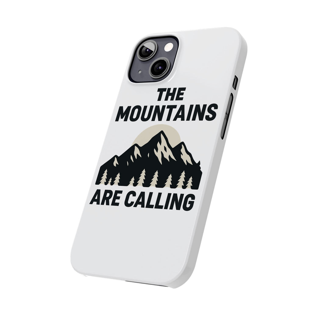 Mountains Are Calling Phone Case, Minimalist Mountain Range Silhouette, Nature Lover Gift, Hiker Adventure Outdoor Enthusiast