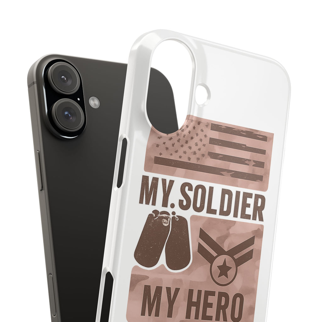 Military Girlfriend Phone Case Rose Gold Camouflage My Soldier My Hero Gift for Army Navy Air Force Girlfriend