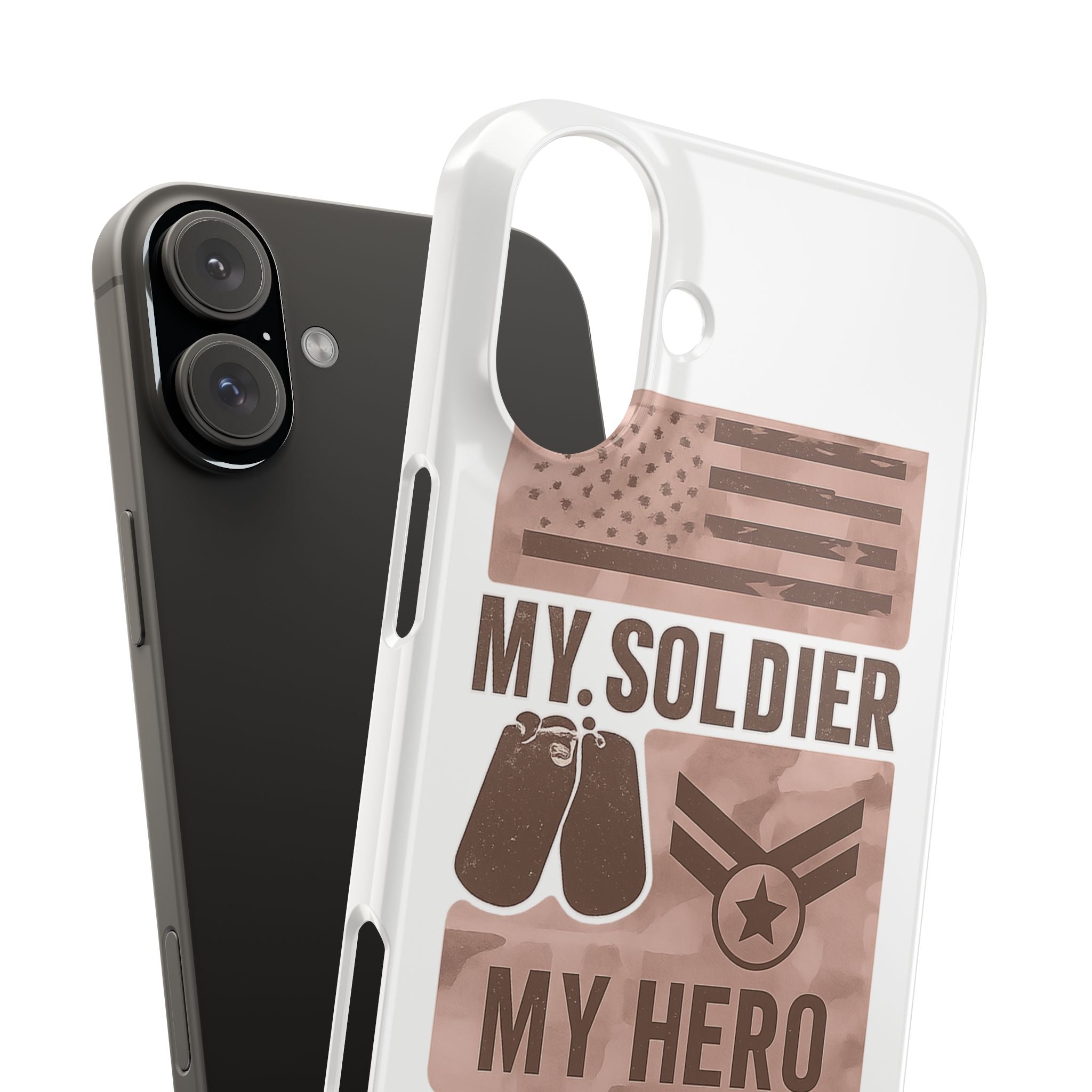 Military Girlfriend Phone Case Rose Gold Camouflage My Soldier My Hero Gift for Army Navy Air Force Girlfriend