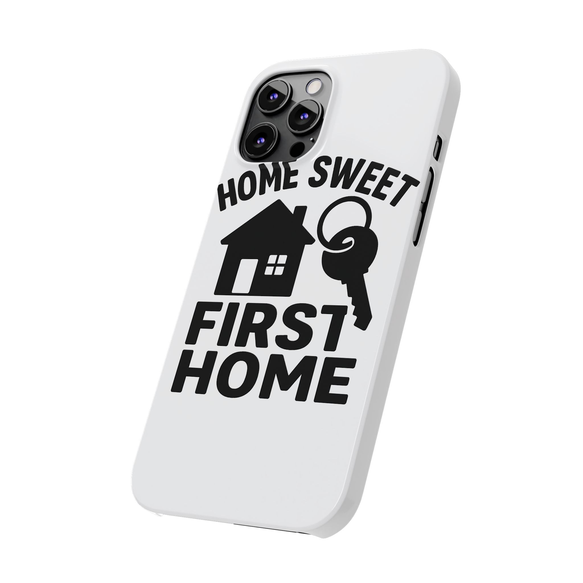 First Home Phone Case New Homeowner Gift Housewarming Present House Keys Milestone Typography Home Sweet First Home Decor