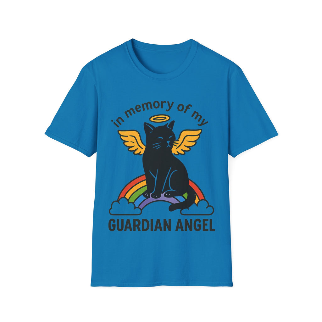 Rainbow Bridge Cat Memorial Shirt, Guardian Angel Cat Tshirt, Pet Loss Sympathy Gift, Cat Remembrance Shirt, Cat Lover Grief Gift