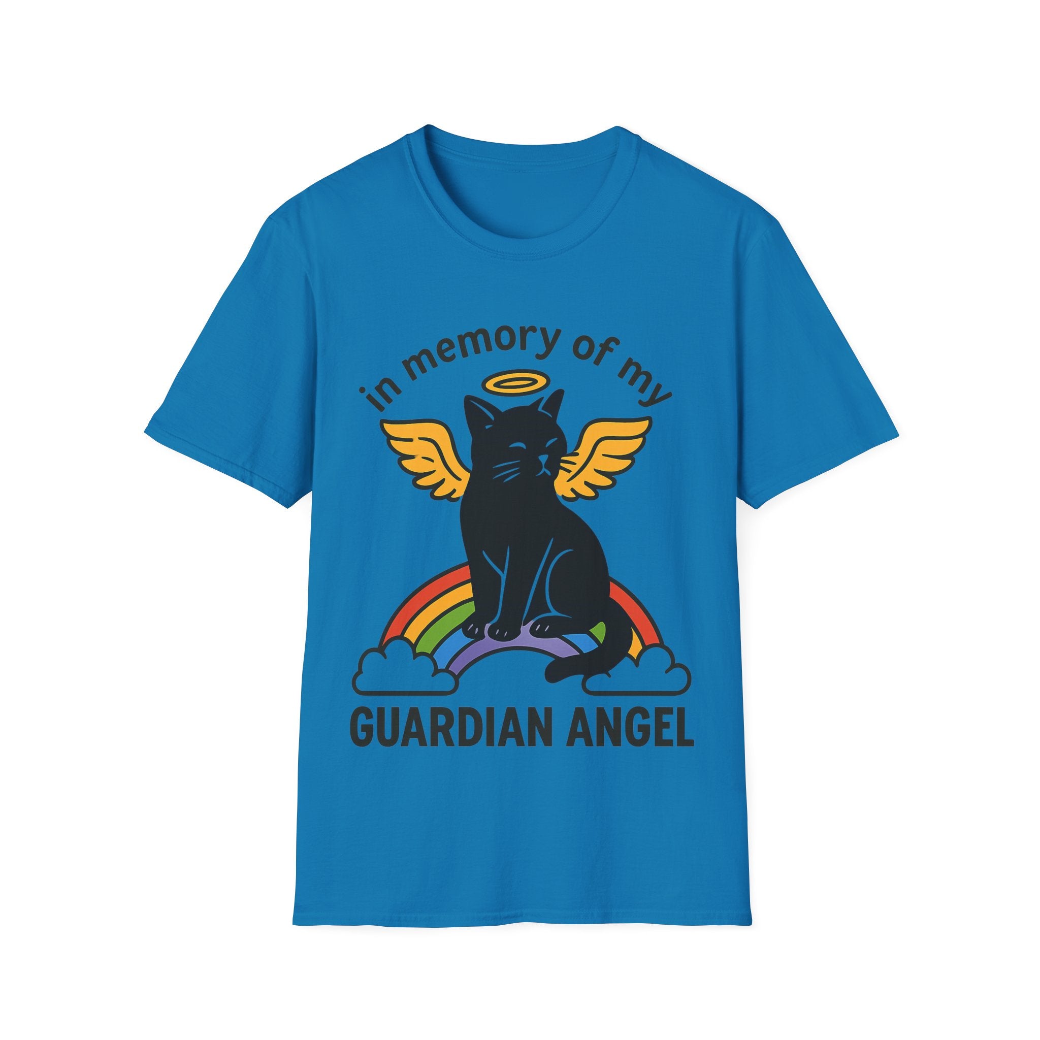 Rainbow Bridge Cat Memorial Shirt, Guardian Angel Cat Tshirt, Pet Loss Sympathy Gift, Cat Remembrance Shirt, Cat Lover Grief Gift