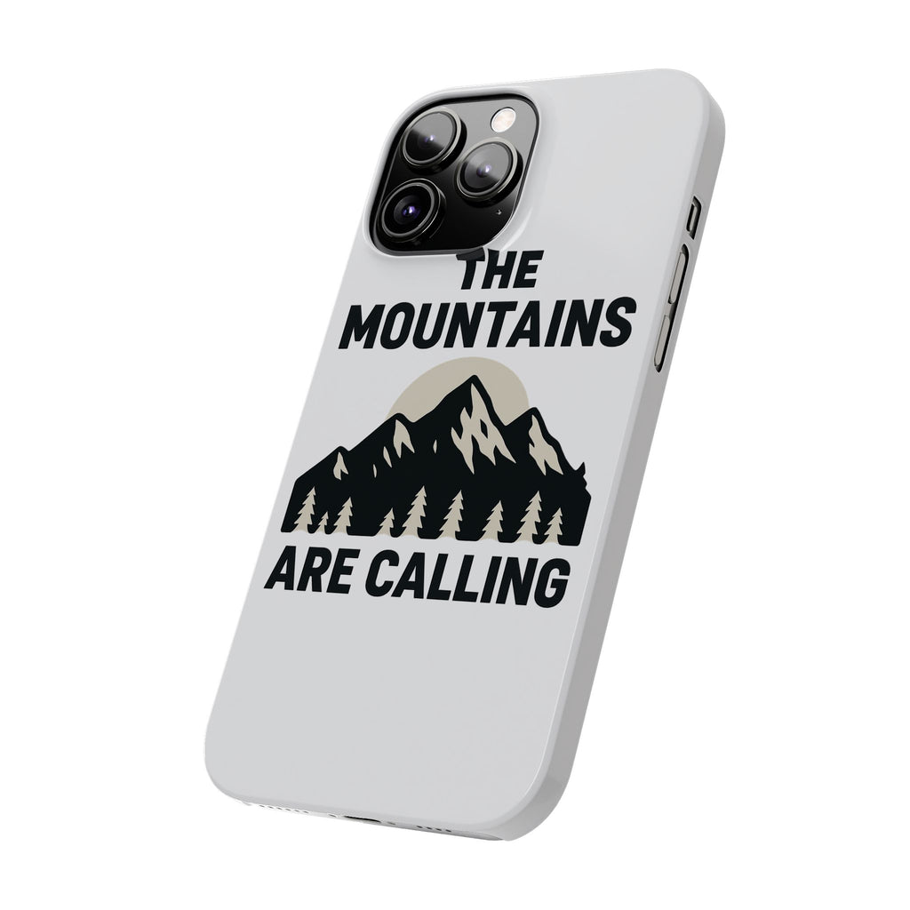 Mountains Are Calling Phone Case, Minimalist Mountain Range Silhouette, Nature Lover Gift, Hiker Adventure Outdoor Enthusiast