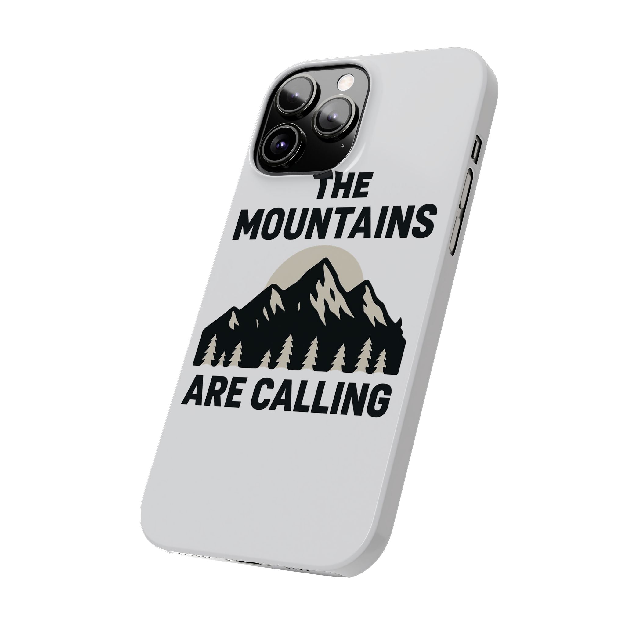 Mountains Are Calling Phone Case, Minimalist Mountain Range Silhouette, Nature Lover Gift, Hiker Adventure Outdoor Enthusiast