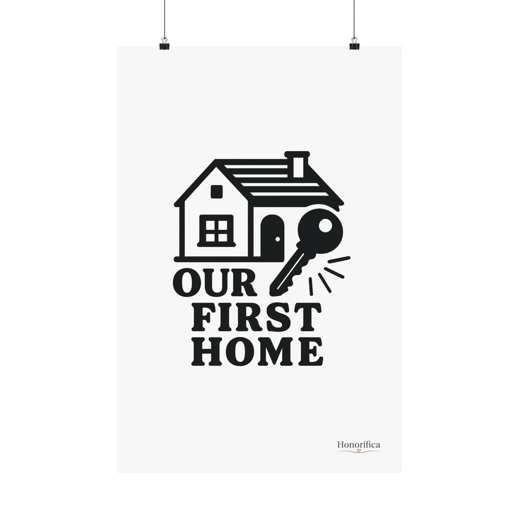First Home Poster, Our First Home Gift, Housewarming Gift New Homeowner, First Time Home Buyer Gift, New House Decor Milestone