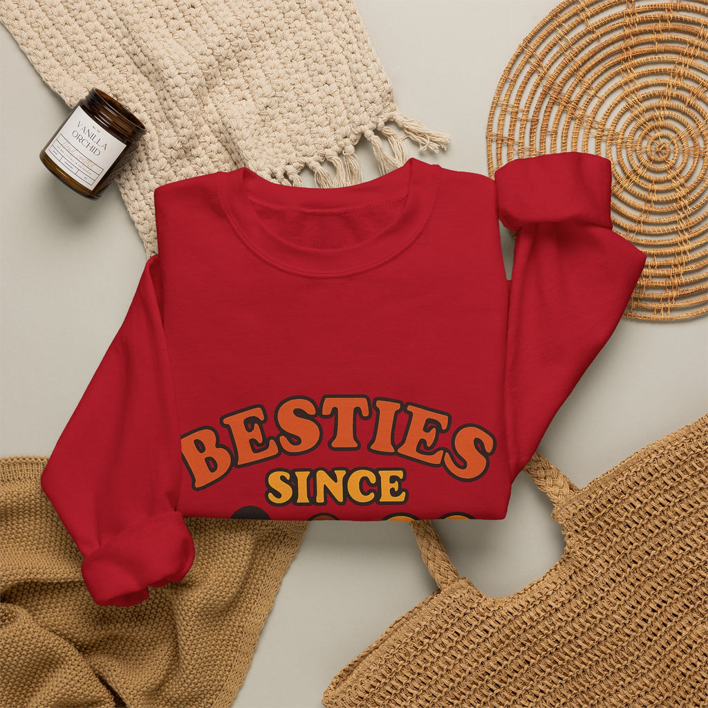 Besties Since Retro Years Sweatshirt 90s Nostalgia Best Friend Gift Friendship Anniversary Vintage Aesthetic Crewneck