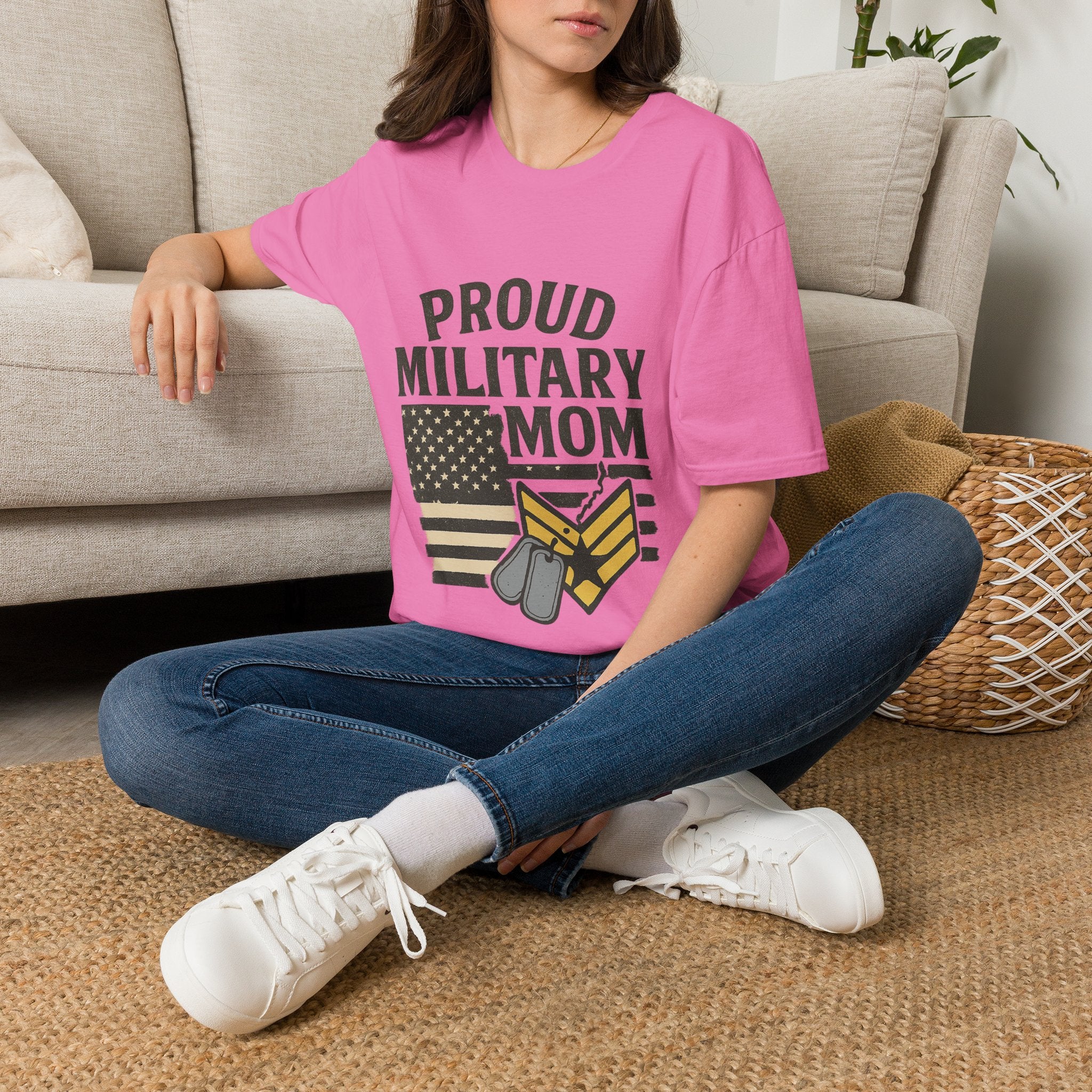 Proud Military Mom Shirt, My Heart Serves Too Tee, Army Mom Gift, Navy Mom, Marine Mom, Air Force Mom T-Shirt, Military Mother
