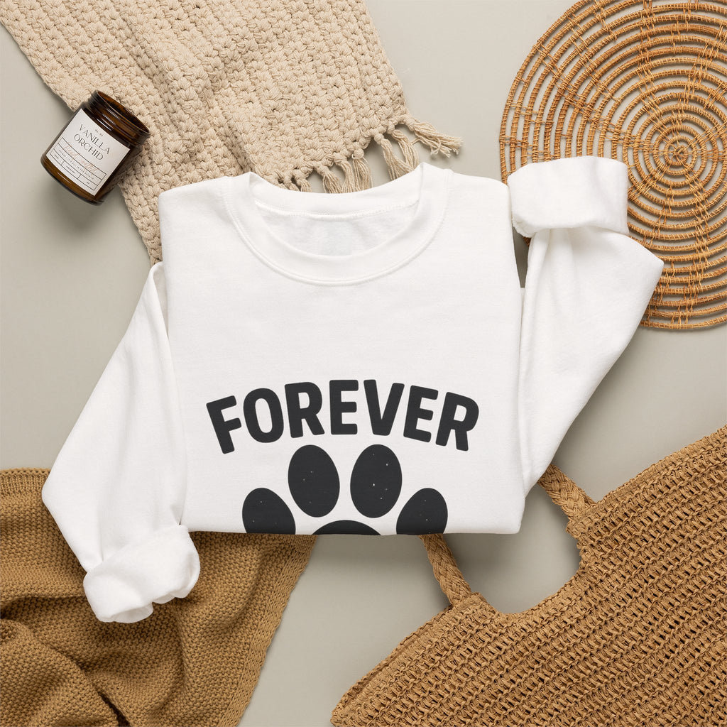 Pet Memorial Sweatshirt Forever in My Heart Paw Print Dog Cat Loss Remembrance Gift Sympathy Comfort Shirt Pet Loss Gift