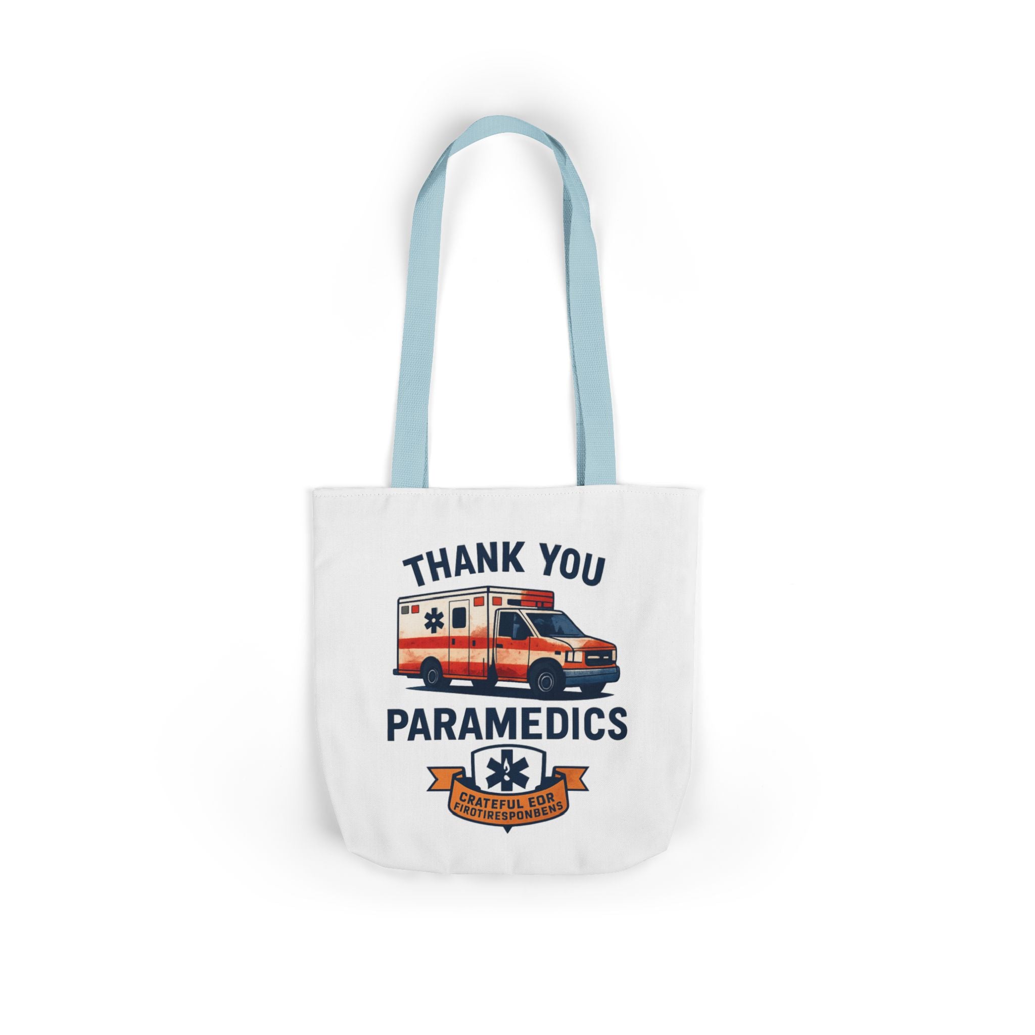 Thank You Paramedics Tote Bag, EMS Appreciation Gift, Grateful for First Responders, Ambulance Watercolor Art, Emergency Medical
