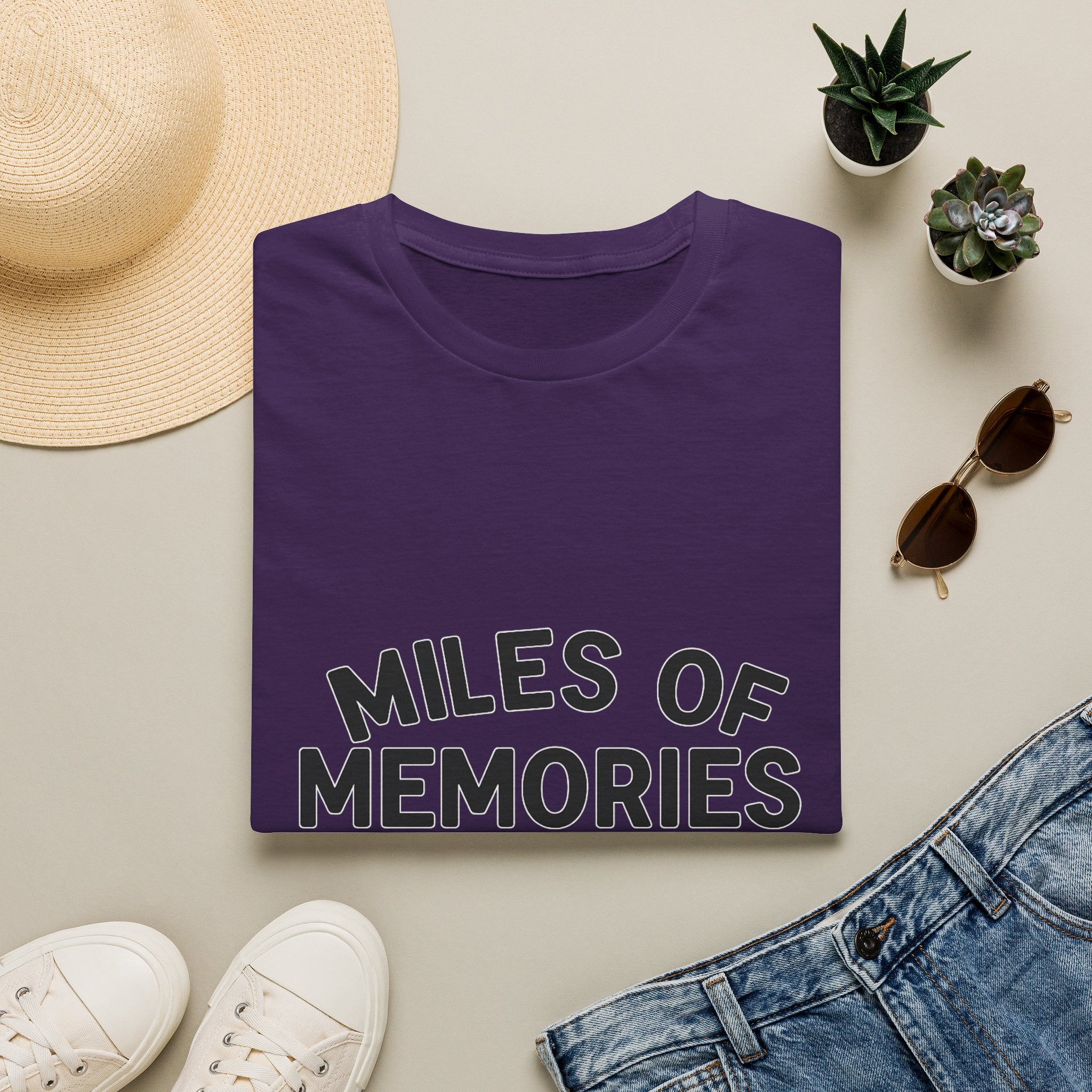 Personalized Anniversary Shirt for Couples | Miles of Memories Custom Odometer Tee | Romantic Travel Gift with Coordinates & Names