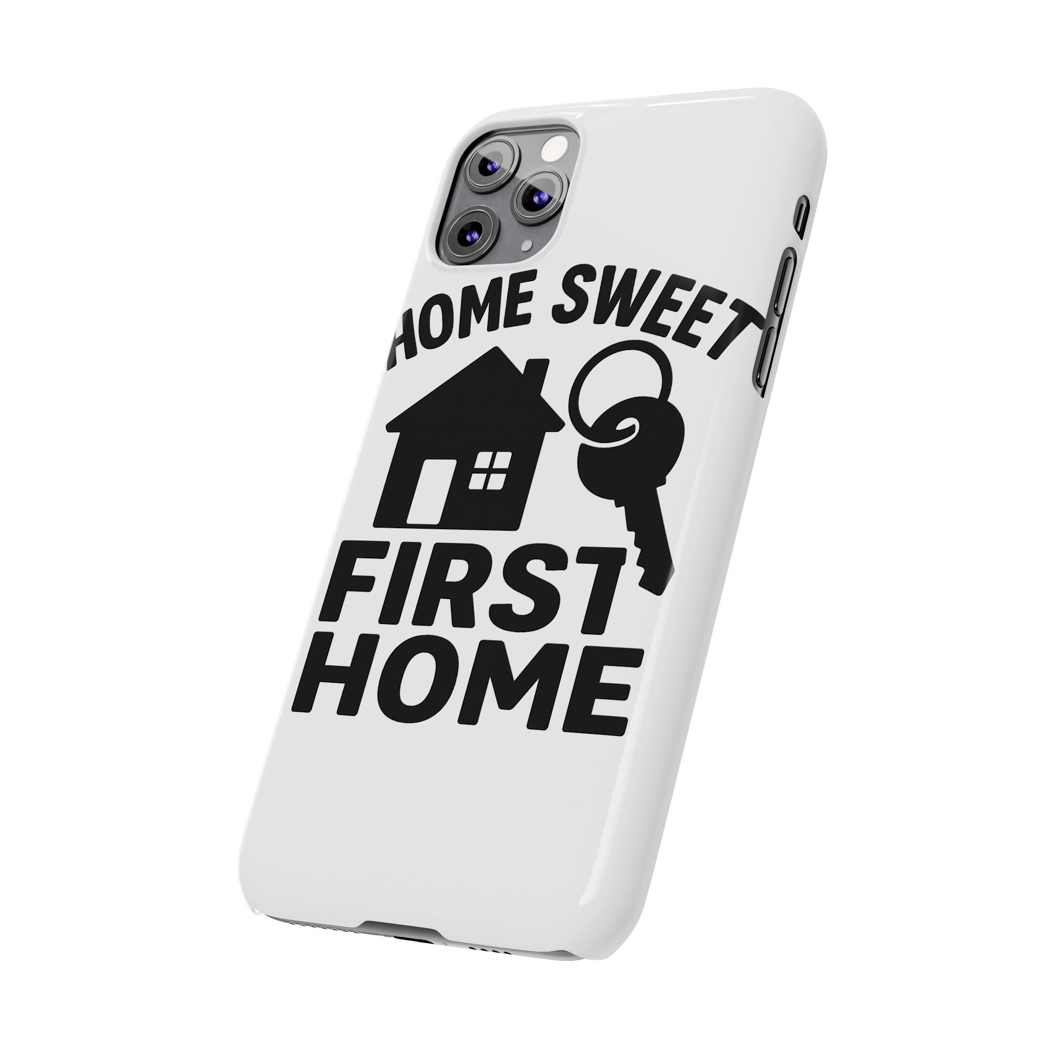 First Home Phone Case New Homeowner Gift Housewarming Present House Keys Milestone Typography Home Sweet First Home Decor