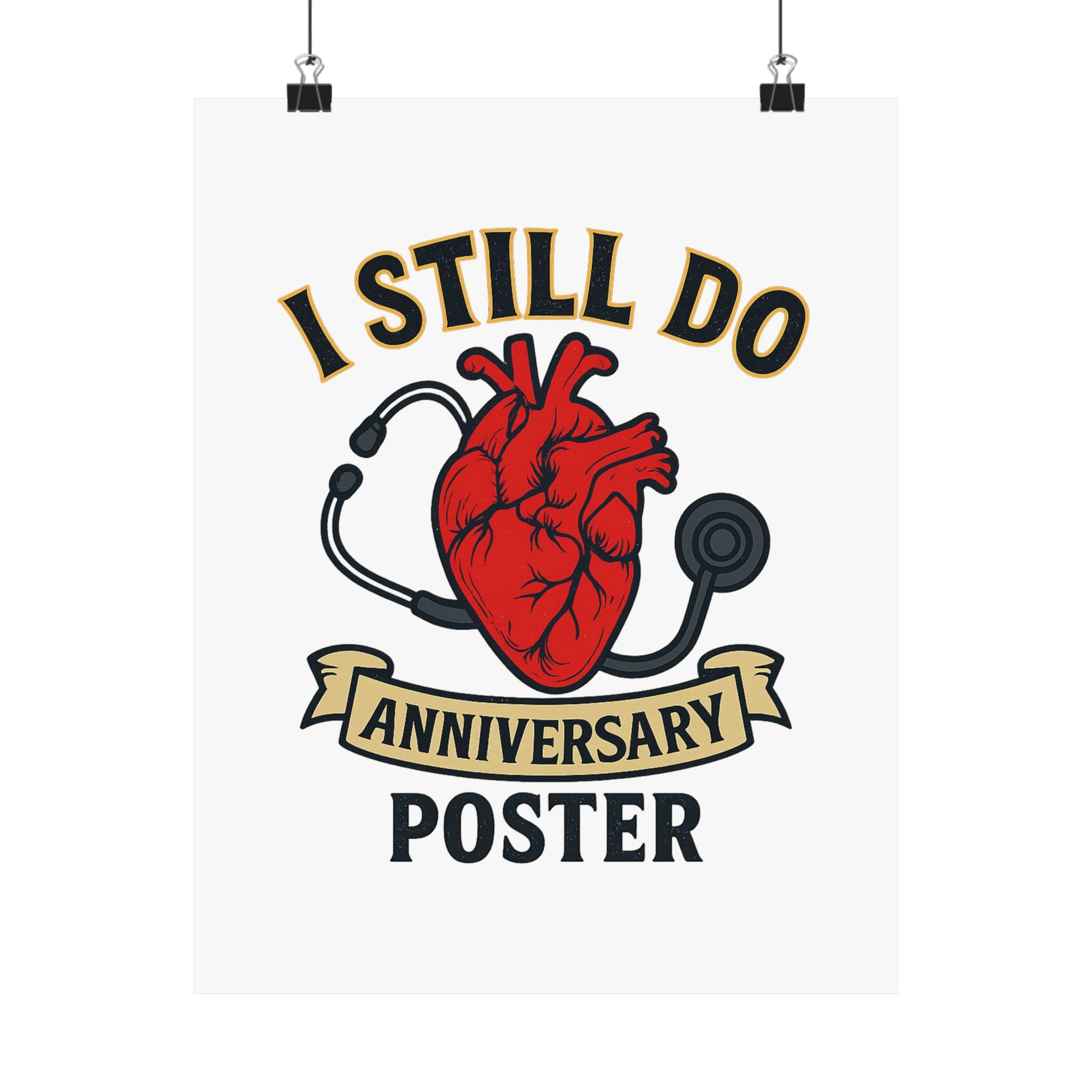 I Still Do Anniversary Poster Medical Nurse Doctor Gift, Healthcare Couples Wall Art, Vintage Heart Wedding Print, Nurses Week Gift
