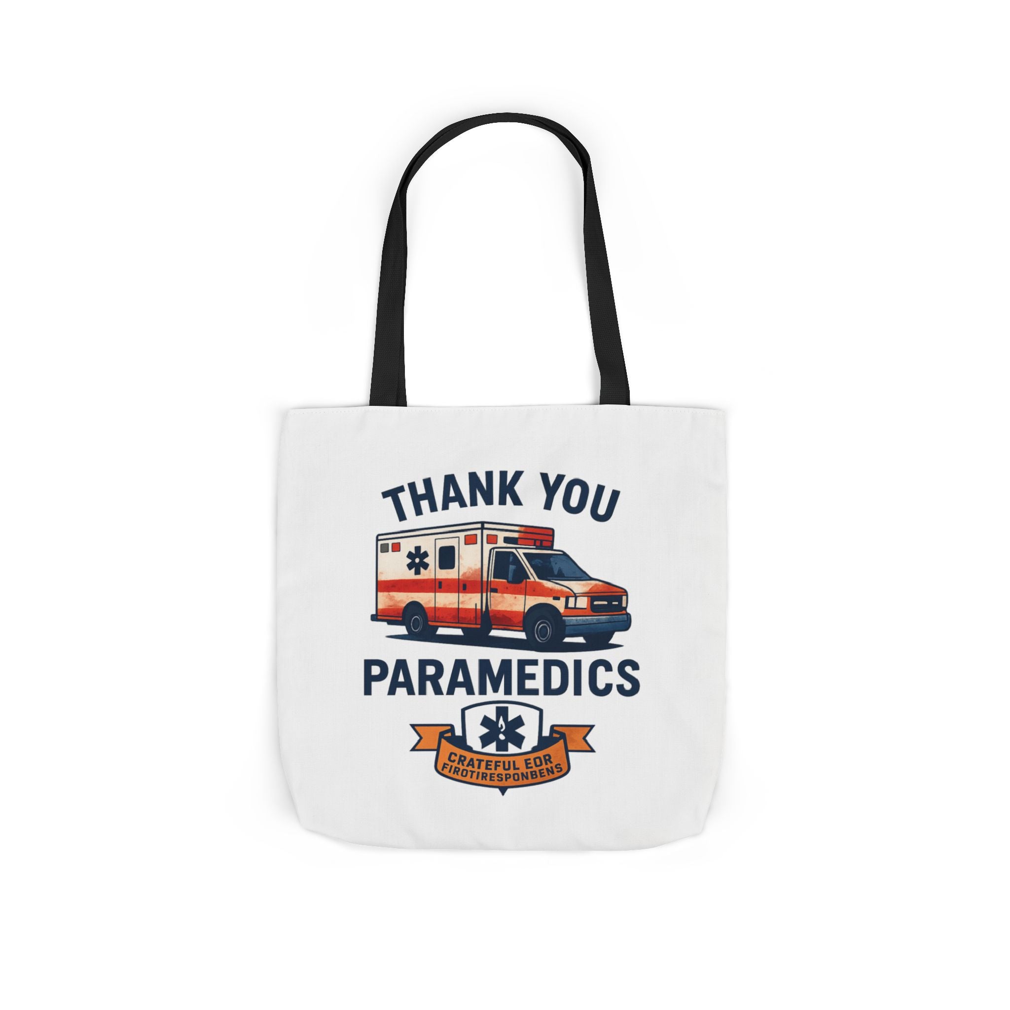 Thank You Paramedics Tote Bag, EMS Appreciation Gift, Grateful for First Responders, Ambulance Watercolor Art, Emergency Medical