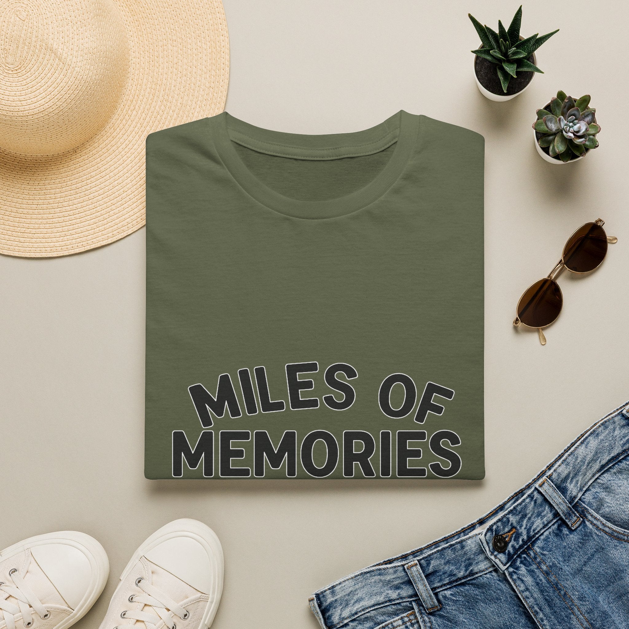 Personalized Anniversary Shirt for Couples | Miles of Memories Custom Odometer Tee | Romantic Travel Gift with Coordinates & Names