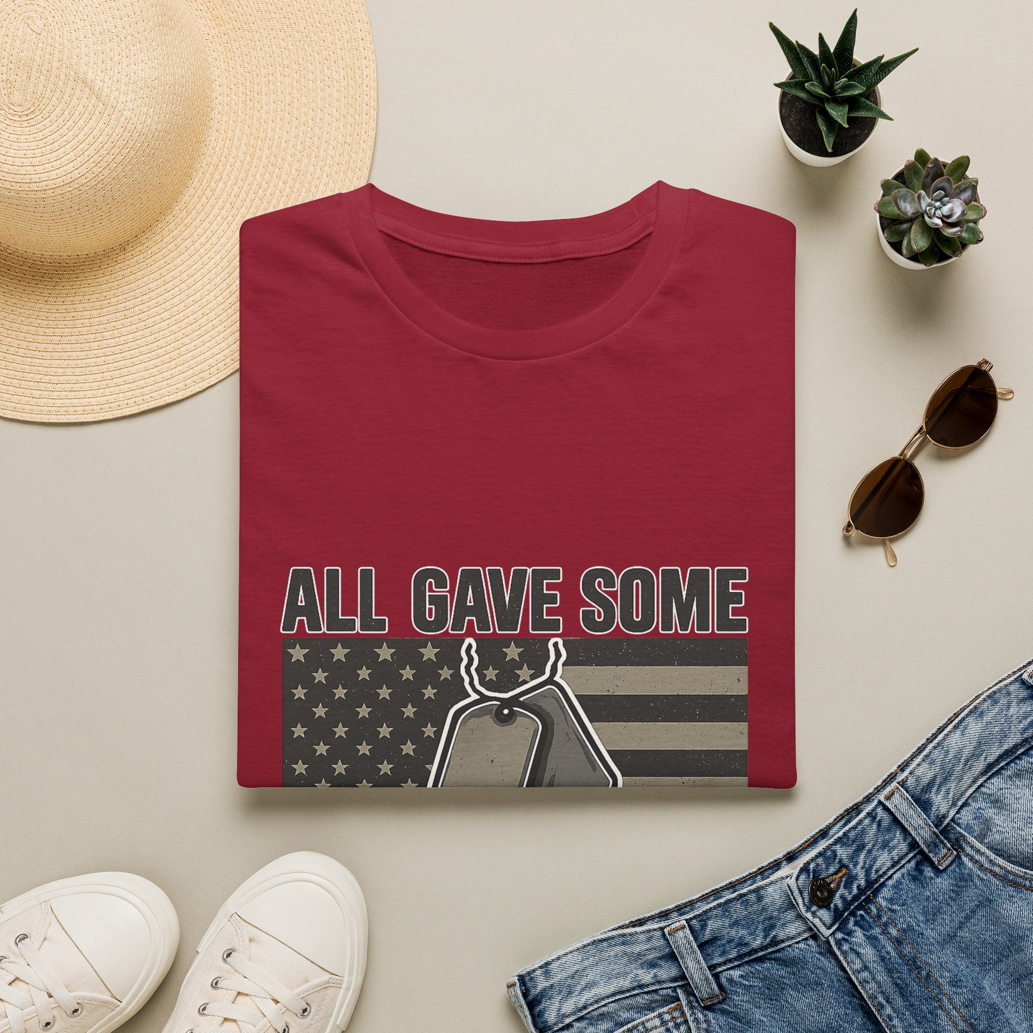Custom Veteran Shirt | All Gave Some Some Gave All | Personalized Veterans Day Gift | Military Family Pride Tshirt with Name & Dates