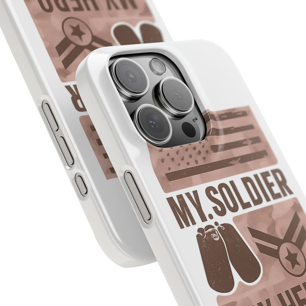 Military Girlfriend Phone Case Rose Gold Camouflage My Soldier My Hero Gift for Army Navy Air Force Girlfriend