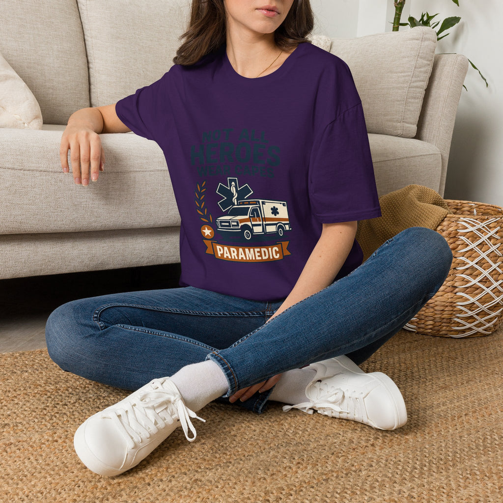 Not All Heroes Wear Capes Paramedic Shirt, EMS Appreciation Gift, Star of Life EMT Tshirt, Ambulance Driver Hero Shirt