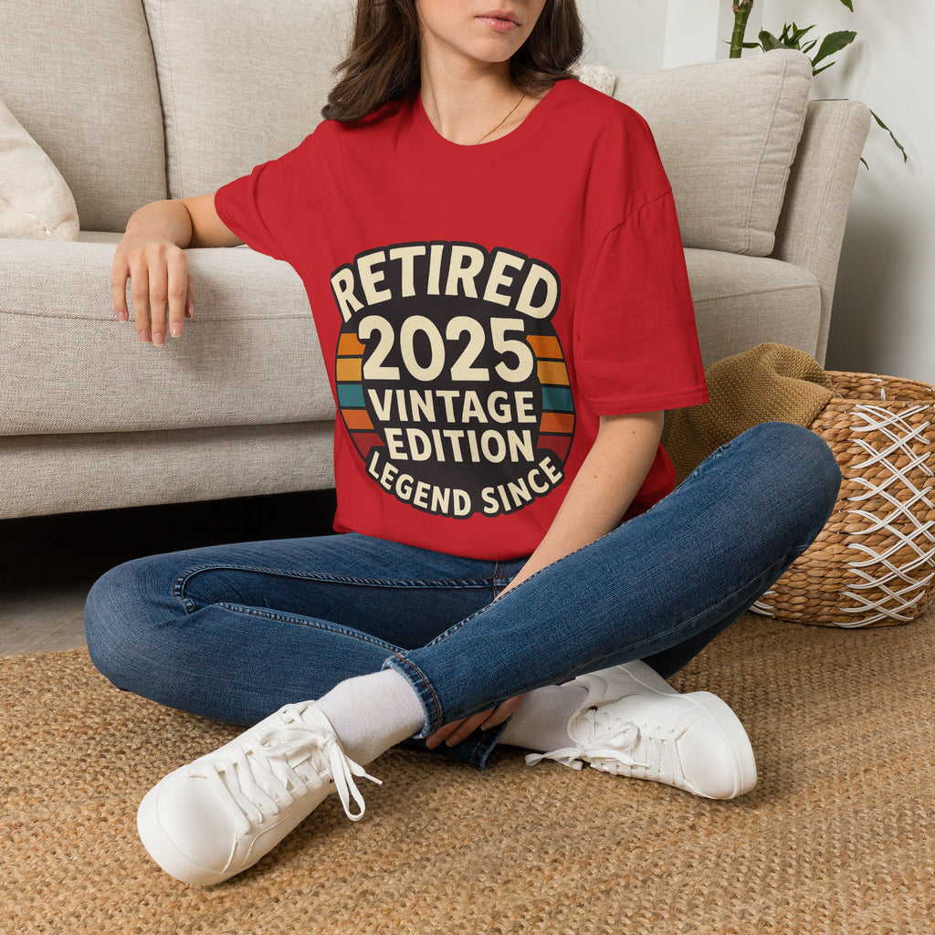 Retired 2025 Vintage Edition T-Shirt, Retirement Gift for Coworker Dad Grandpa, Funny Retirement Party Shirt, Legend Since 2025