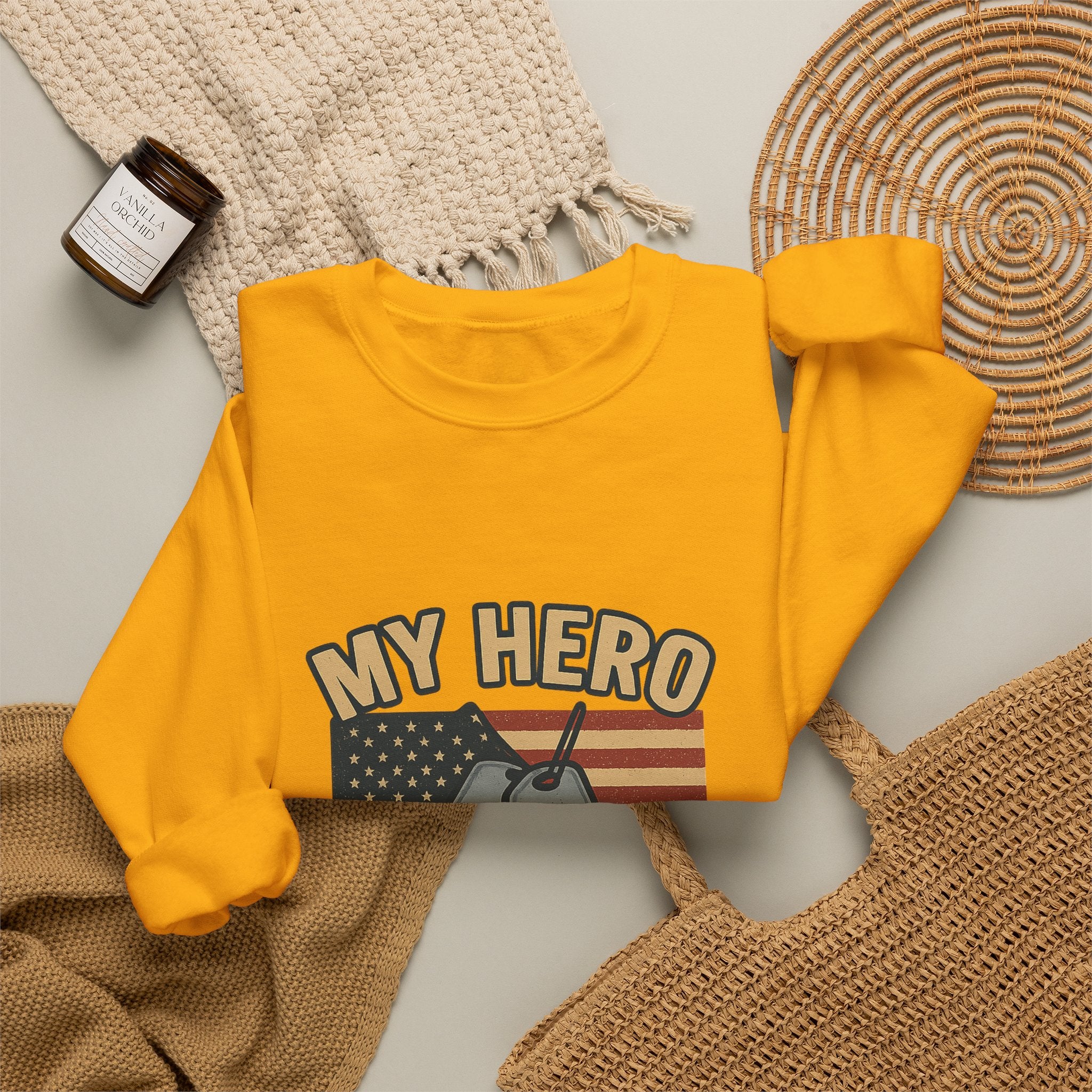Military Sister Sweatshirt My Hero My Sister Proud Army Navy Air Force Marine Gift Active Duty Support Patriotic Clothing