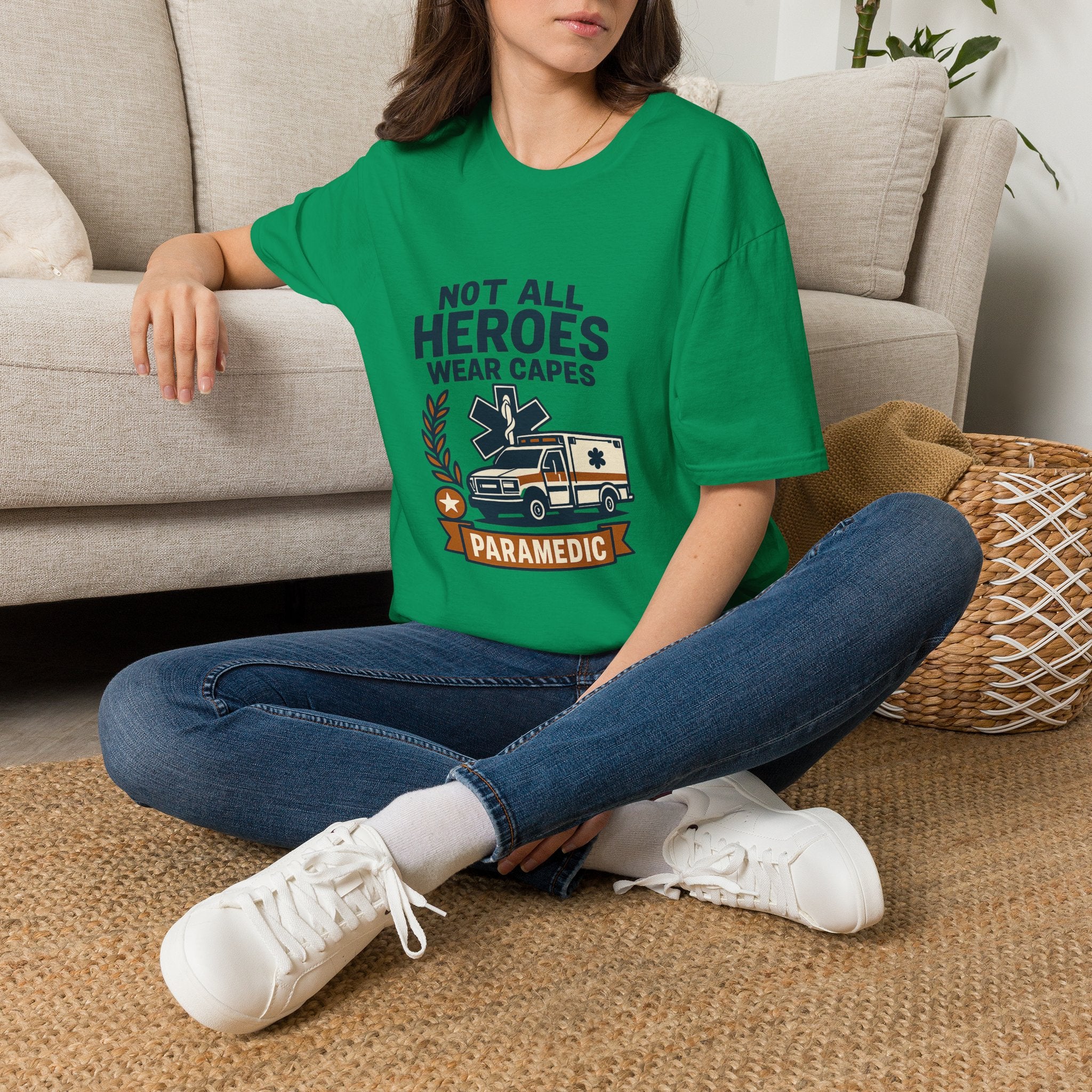 Not All Heroes Wear Capes Paramedic Shirt, EMS Appreciation Gift, Star of Life EMT Tshirt, Ambulance Driver Hero Shirt