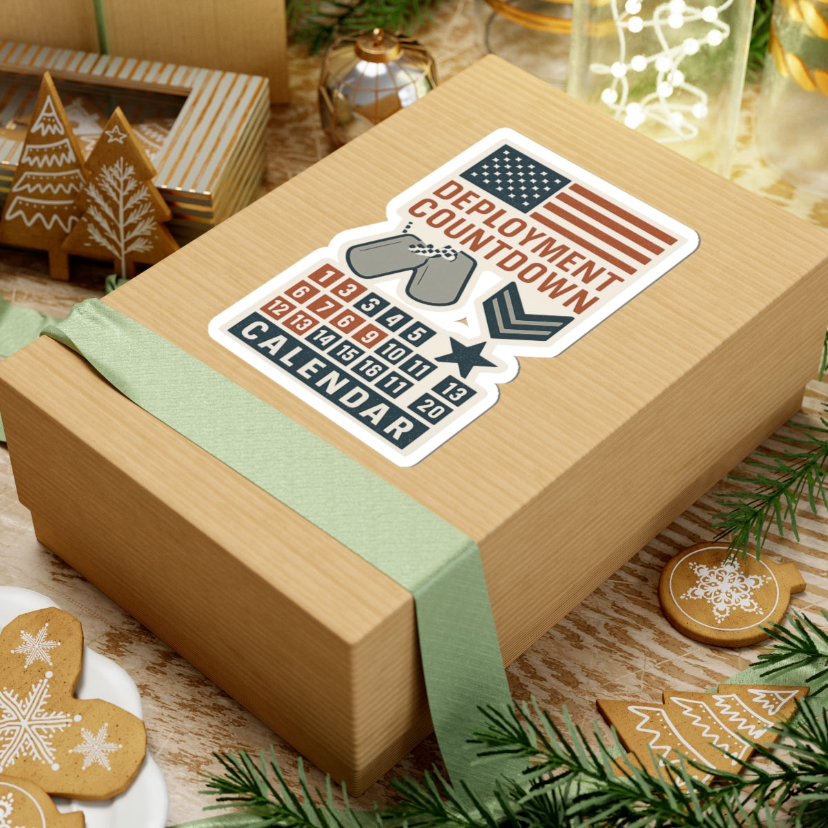 Deployment Countdown Calendar Sticker Sheet | Military Homecoming Tracker | Armed Forces Family Gift | Patriotic Planner Decor