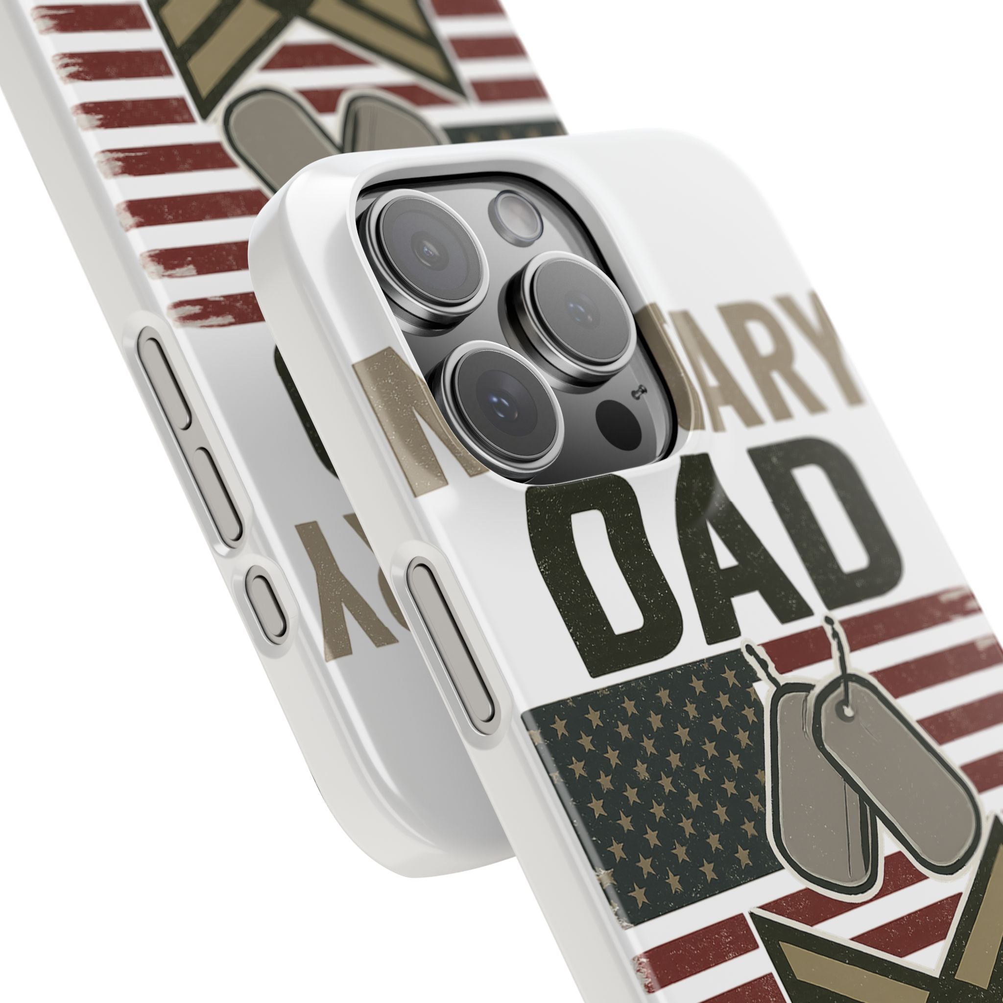 Military Dad Phone Case, Toughest Job Gift for Father of Soldier, Army Navy Marine Air Force Gift, Patriotic Phone Armor