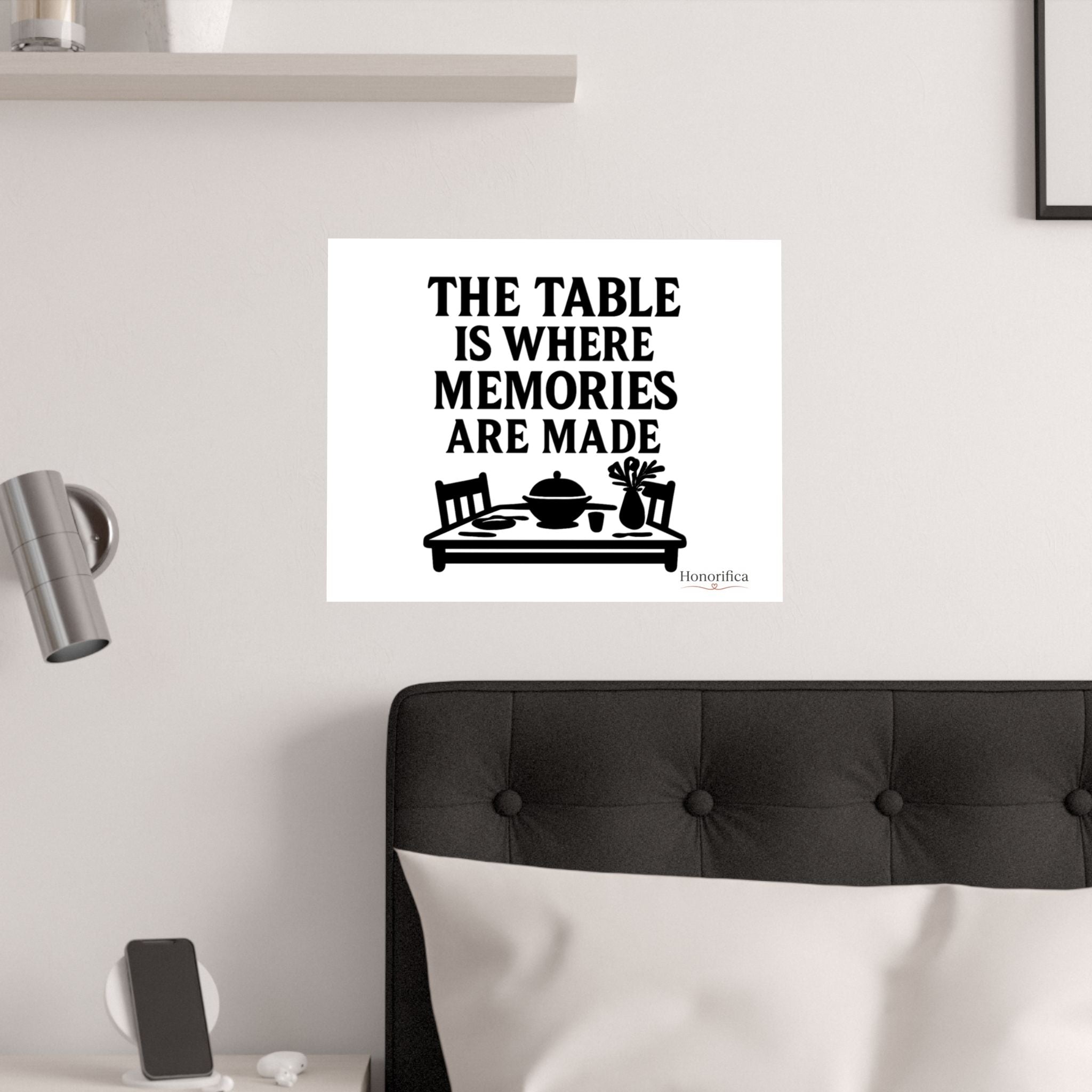 The Table Is Where Memories Are Made Kitchen Poster, Dining Room Wall Art, Family Meal Print, Mother's Day Gift for Mom