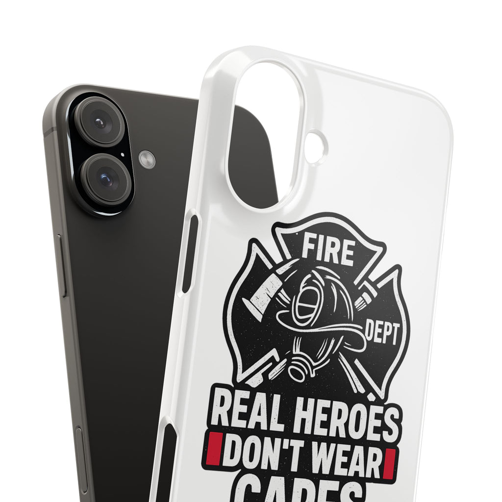 Firefighter Phone Case Real Heroes Don't Wear Capes Thin Red Line Gift for Firefighter Wife Husband Family Fire Dept Appreciation
