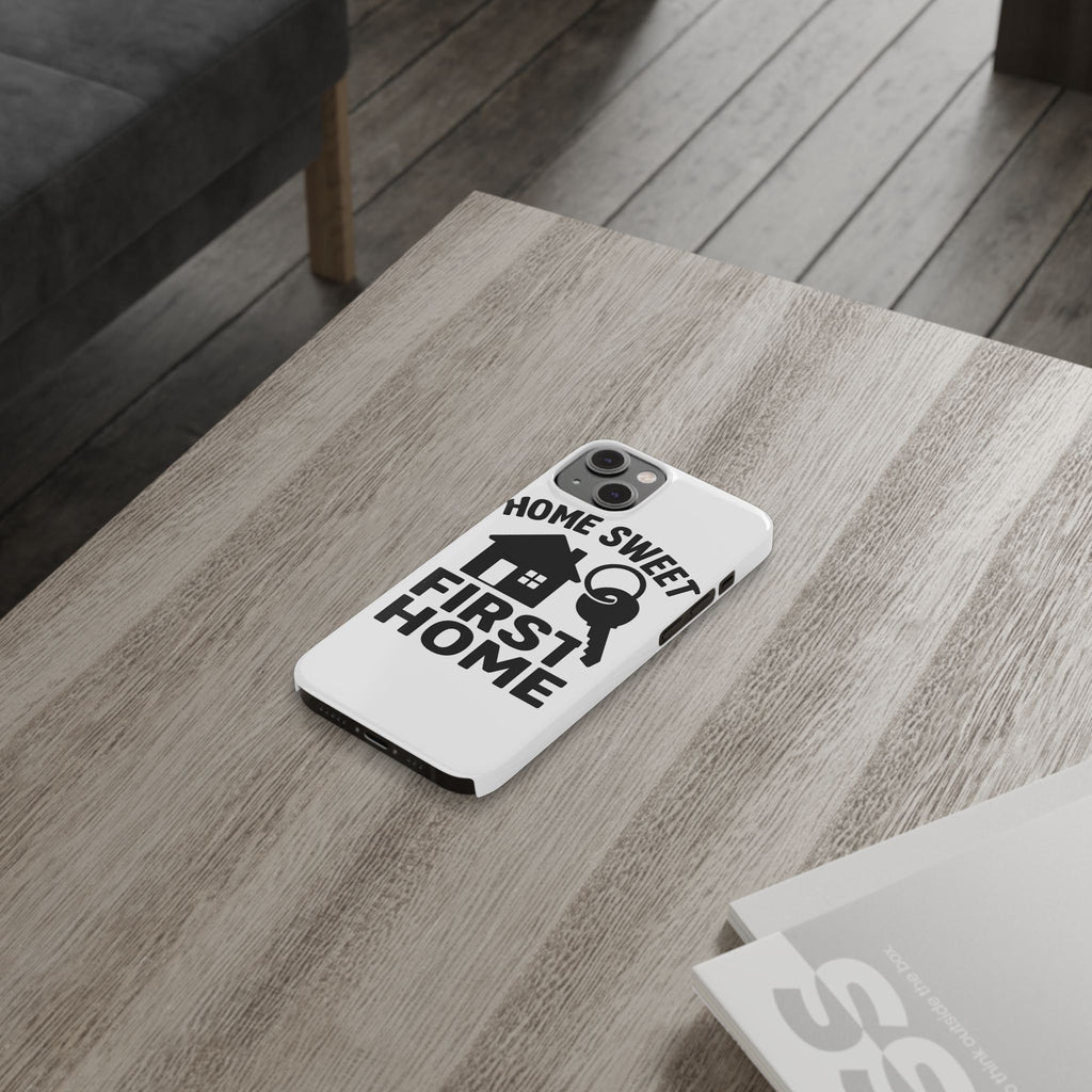 First Home Phone Case New Homeowner Gift Housewarming Present House Keys Milestone Typography Home Sweet First Home Decor