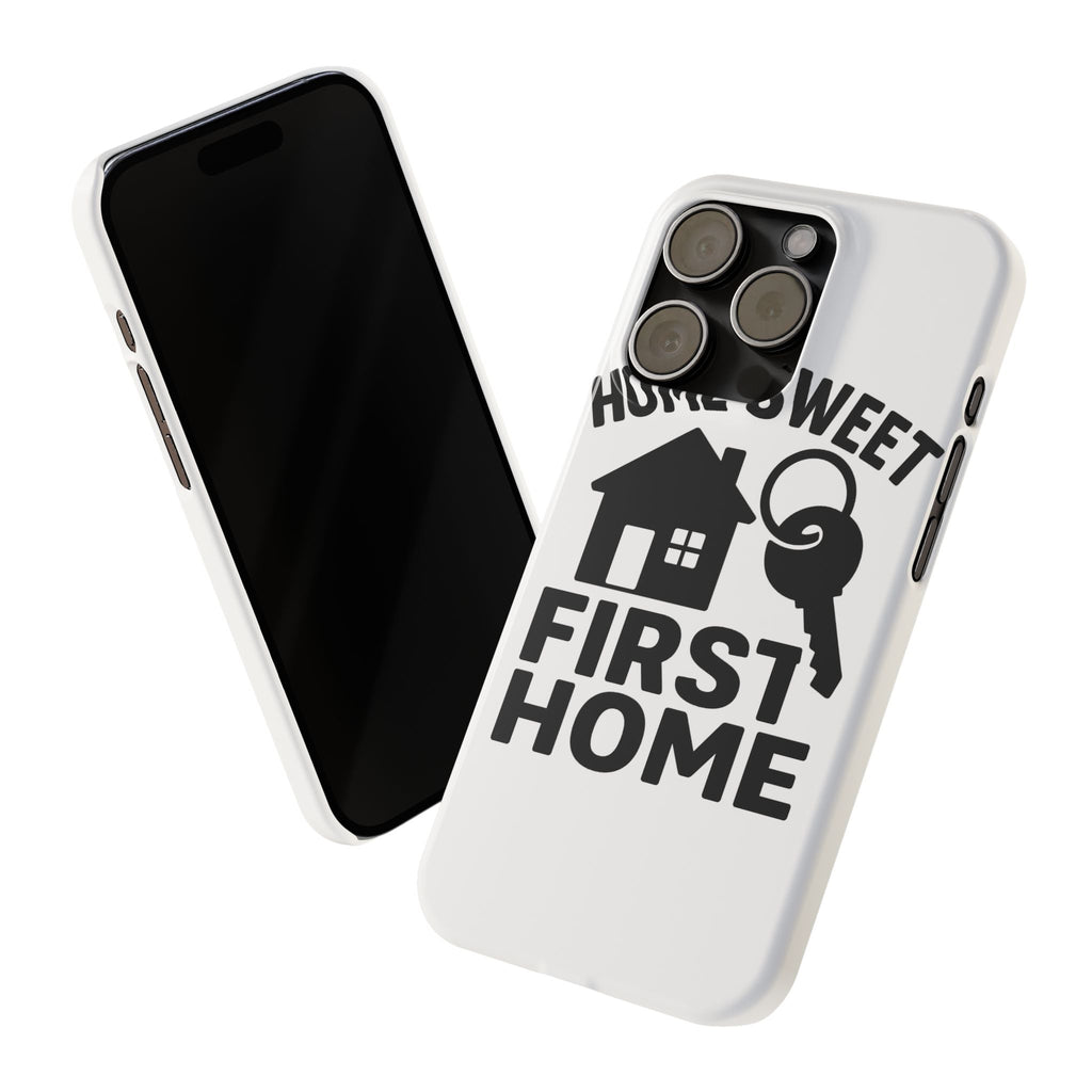 First Home Phone Case New Homeowner Gift Housewarming Present House Keys Milestone Typography Home Sweet First Home Decor