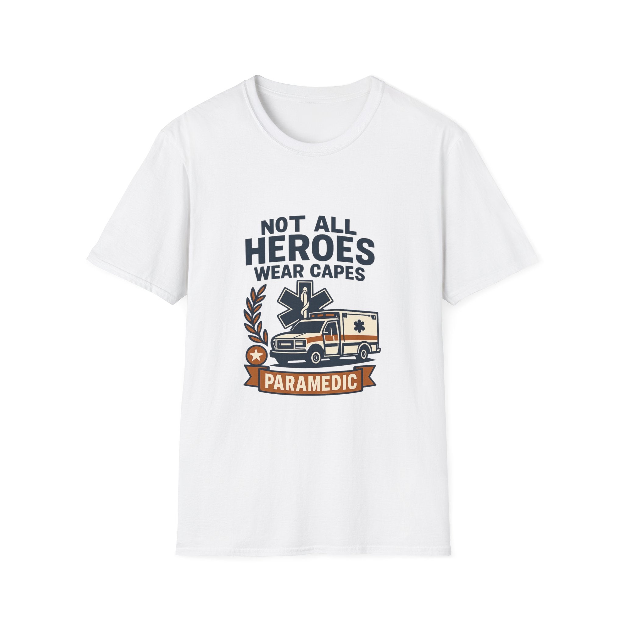 Not All Heroes Wear Capes Paramedic Shirt, EMS Appreciation Gift, Star of Life EMT Tshirt, Ambulance Driver Hero Shirt