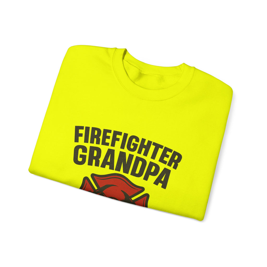 Firefighter Grandpa Sweatshirt My Hero Forever Gift Vintage Fire Station Badge Grandparents Day Fireman Grandfather Shirt