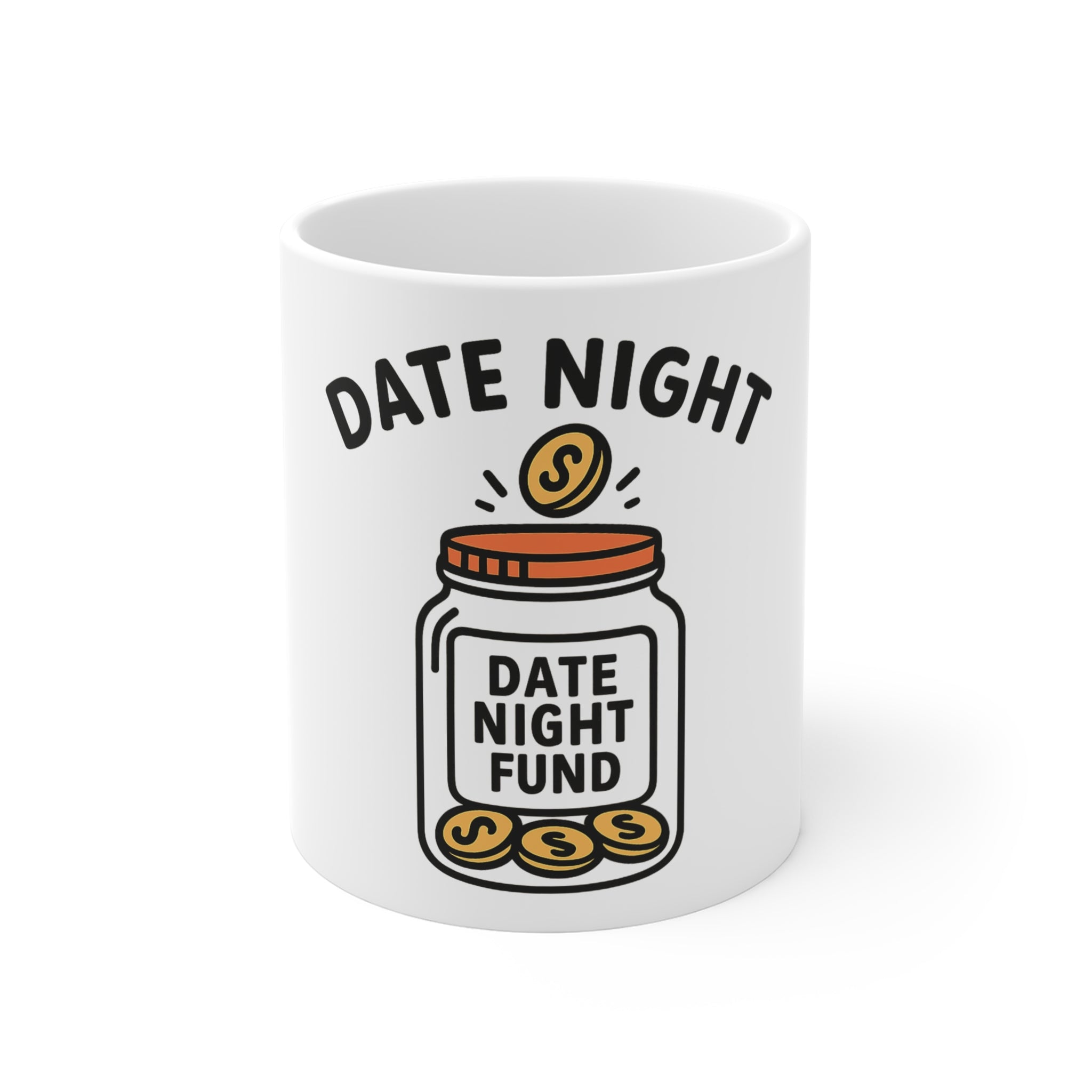 Date Night Fund Mug | Couple Savings Jar Mug | Anniversary Gift for Couples | Newlywed Gift | Date Night Ideas | Romantic Gift