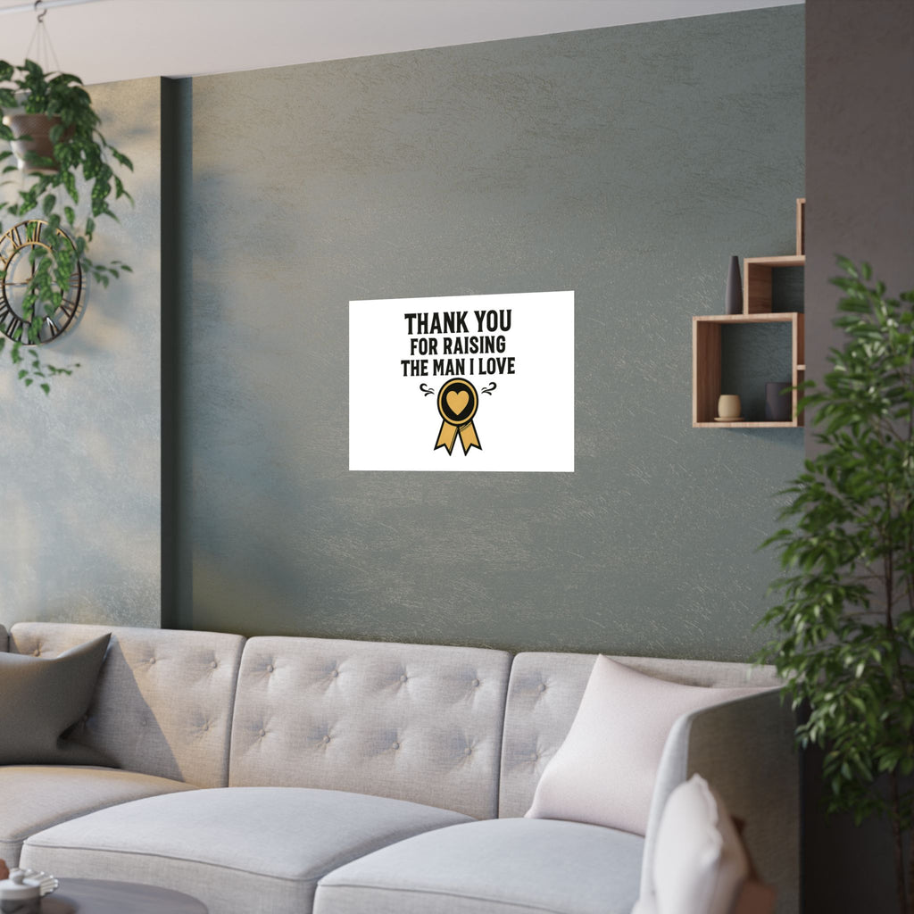 Thank You For Raising The Man I Love Print, Mother In Law Gift from Daughter In Law, Mothers Day Gift for MIL, Wedding Gift