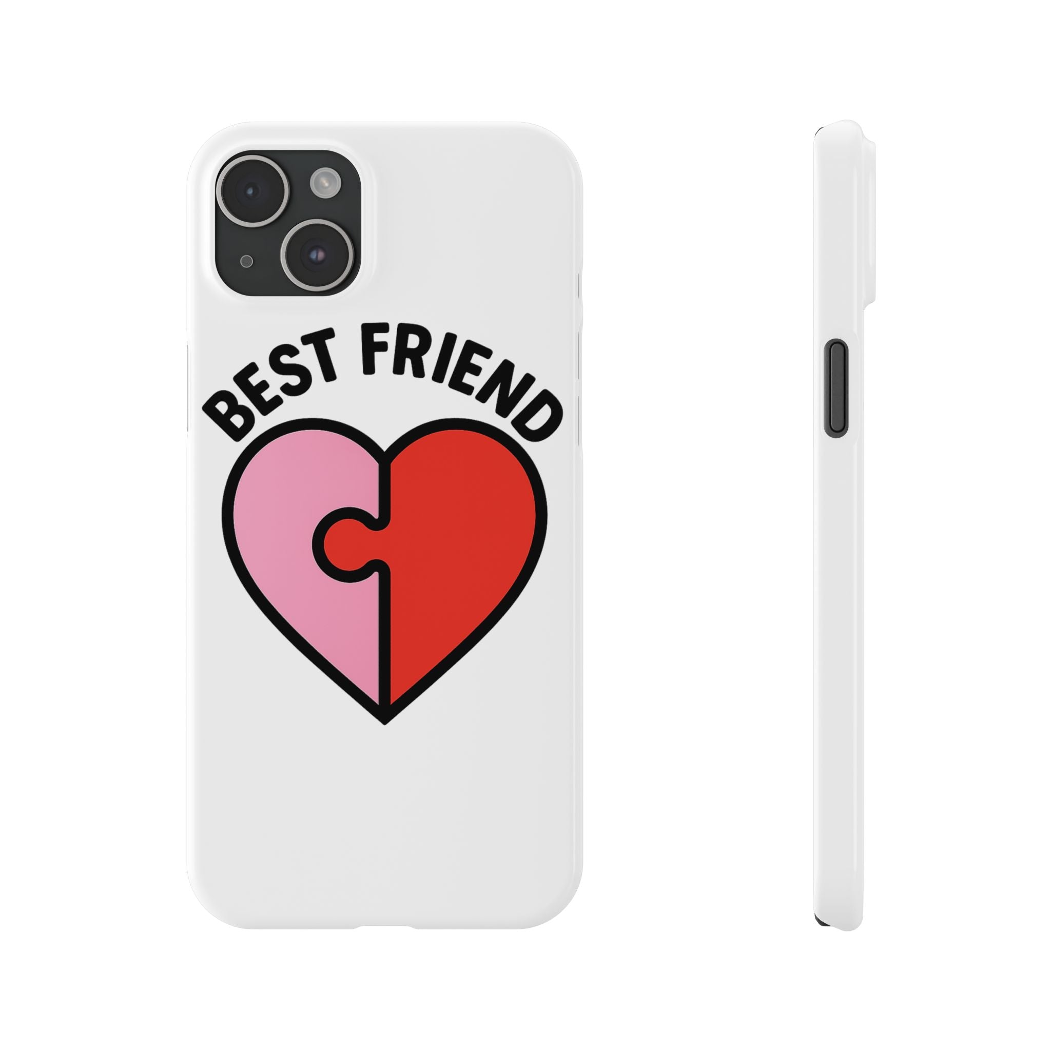 Best Friend Phone Case Set Puzzle Heart Matching BFF Gifts for Besties Friendship Phone Cases Cute Teen Gift for Her
