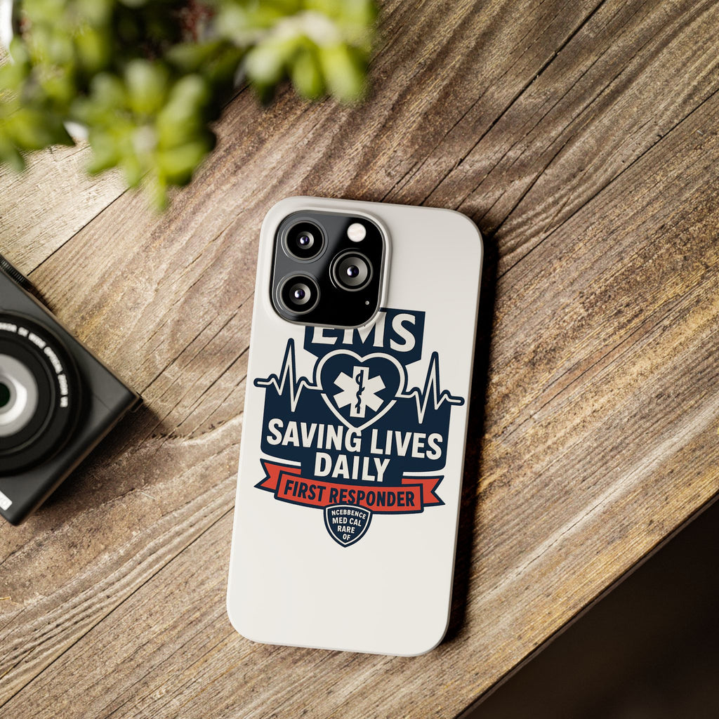 EMS Phone Case Paramedic Gift EMT Star of Life Heartbeat Saving Lives Daily First Responder Appreciation Medical Hero