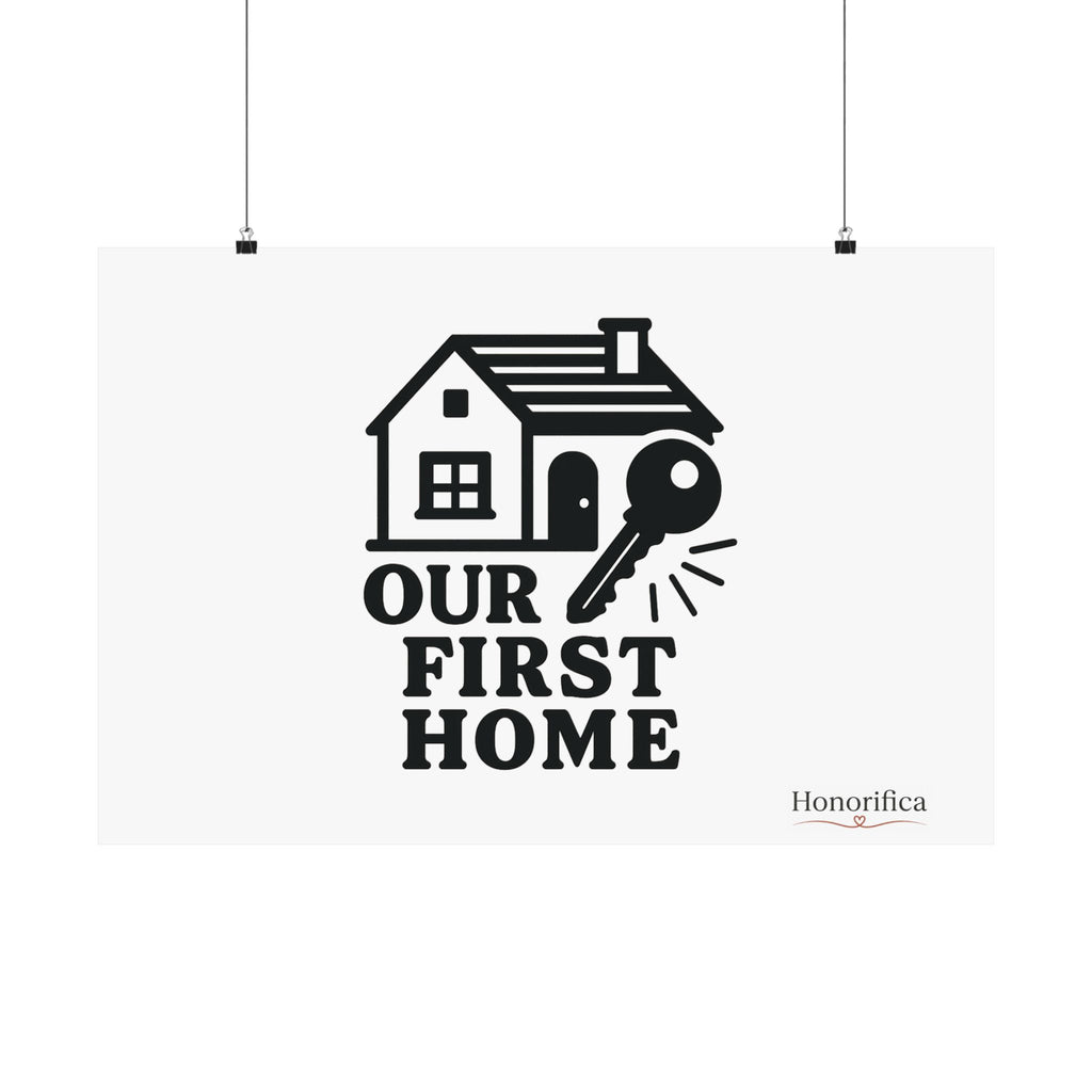 First Home Poster, Our First Home Gift, Housewarming Gift New Homeowner, First Time Home Buyer Gift, New House Decor Milestone