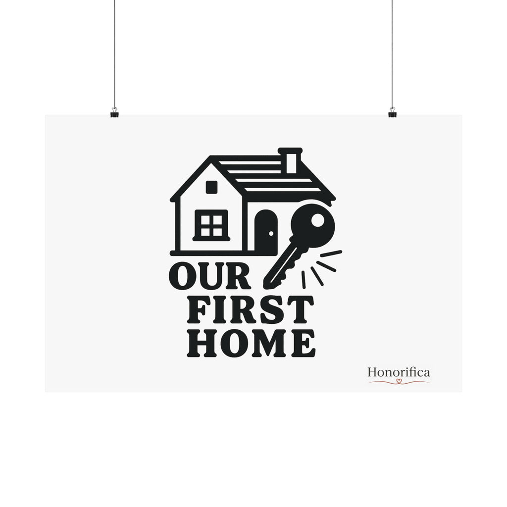 First Home Poster, Our First Home Gift, Housewarming Gift New Homeowner, First Time Home Buyer Gift, New House Decor Milestone