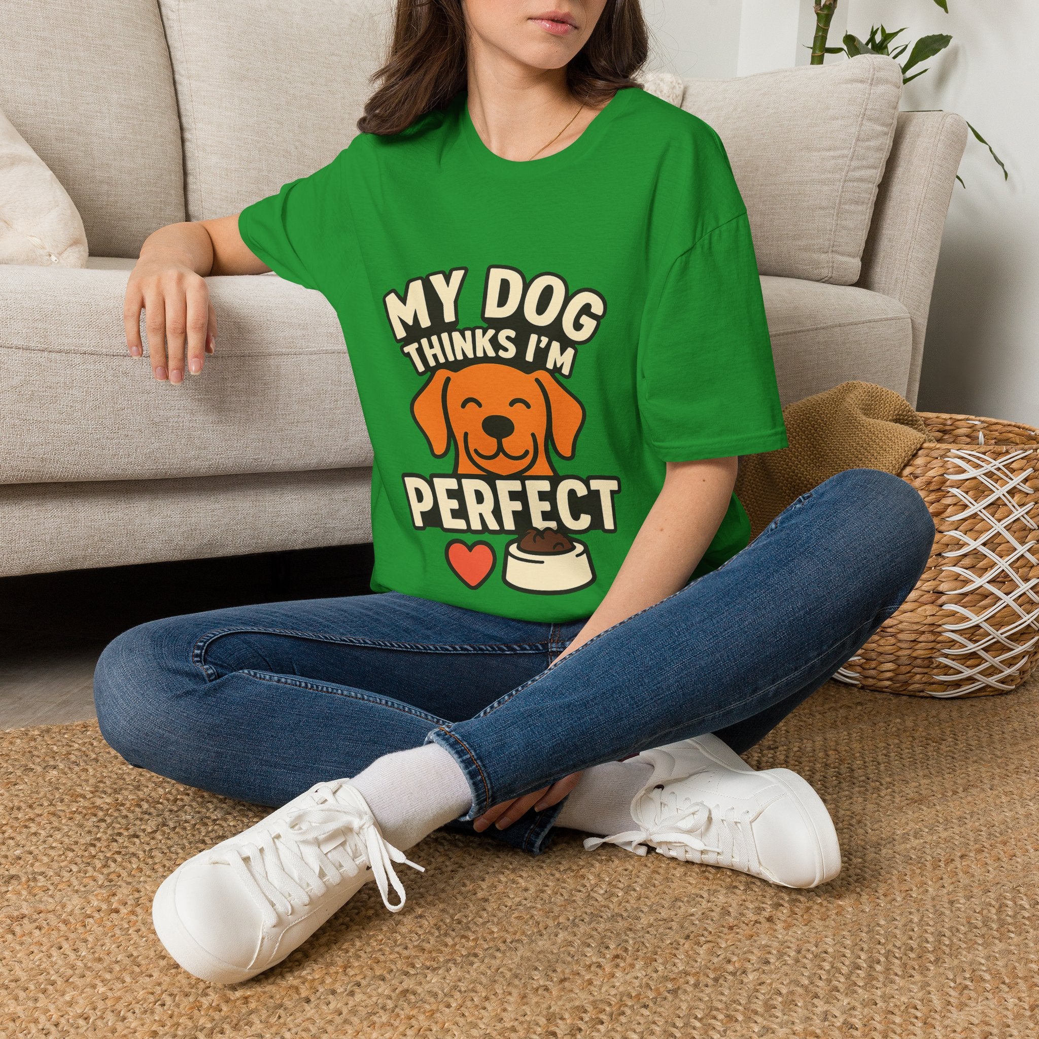 My Dog Thinks I'm Perfect Shirt, Funny Dog Mom Shirt, Dog Lover Gift, Pet Owner Tshirt, Dog Dad Gift, Animal Lover Tee