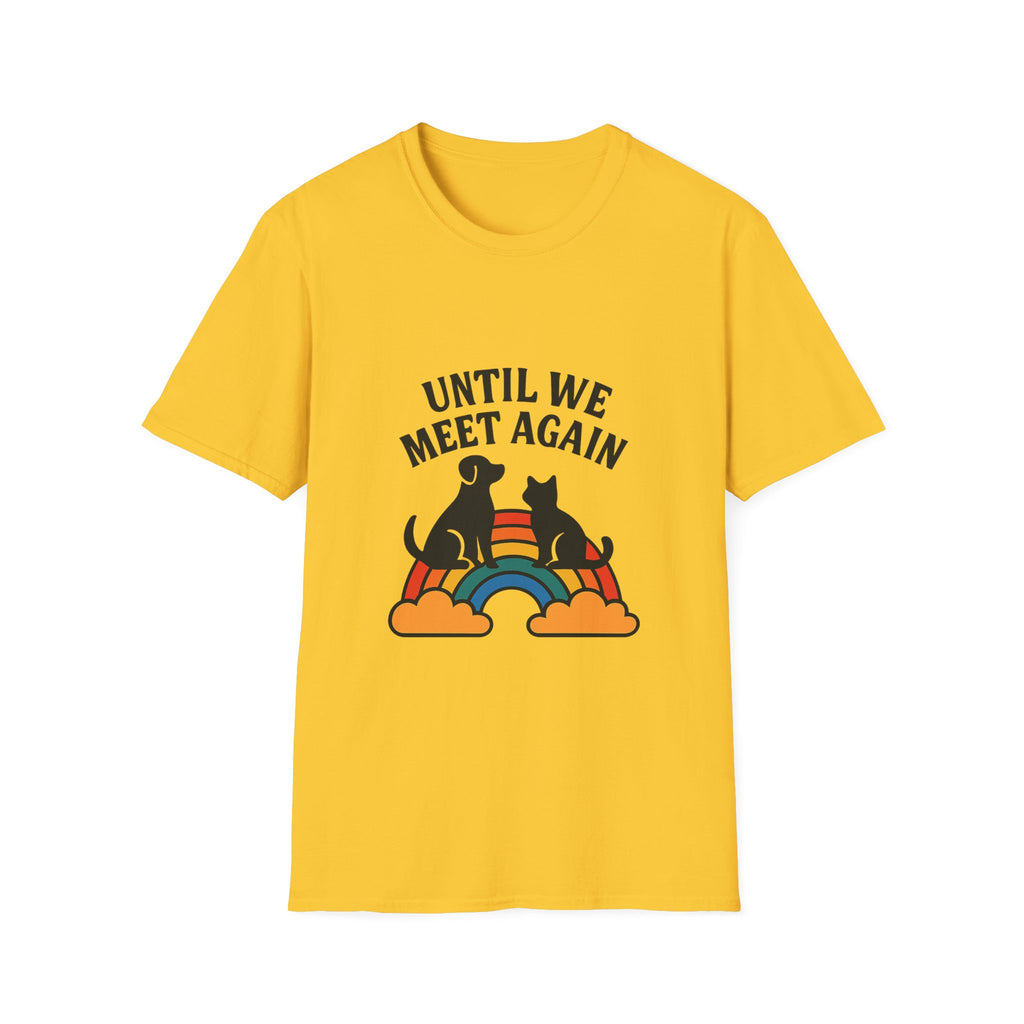 Rainbow Bridge Pet Memorial Shirt, Until We Meet Again Dog Cat Loss Gift, Pet Remembrance Tee, Sympathy Gift for Pet Loss Grief