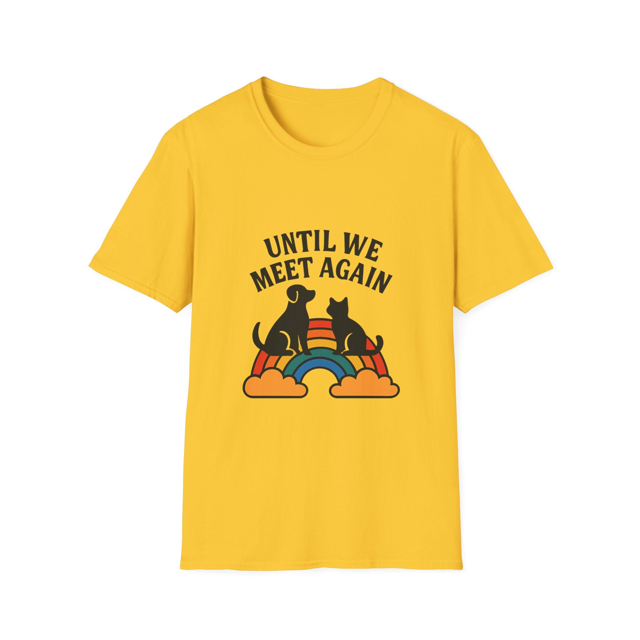 Rainbow Bridge Pet Memorial Shirt, Until We Meet Again Dog Cat Loss Gift, Pet Remembrance Tee, Sympathy Gift for Pet Loss Grief