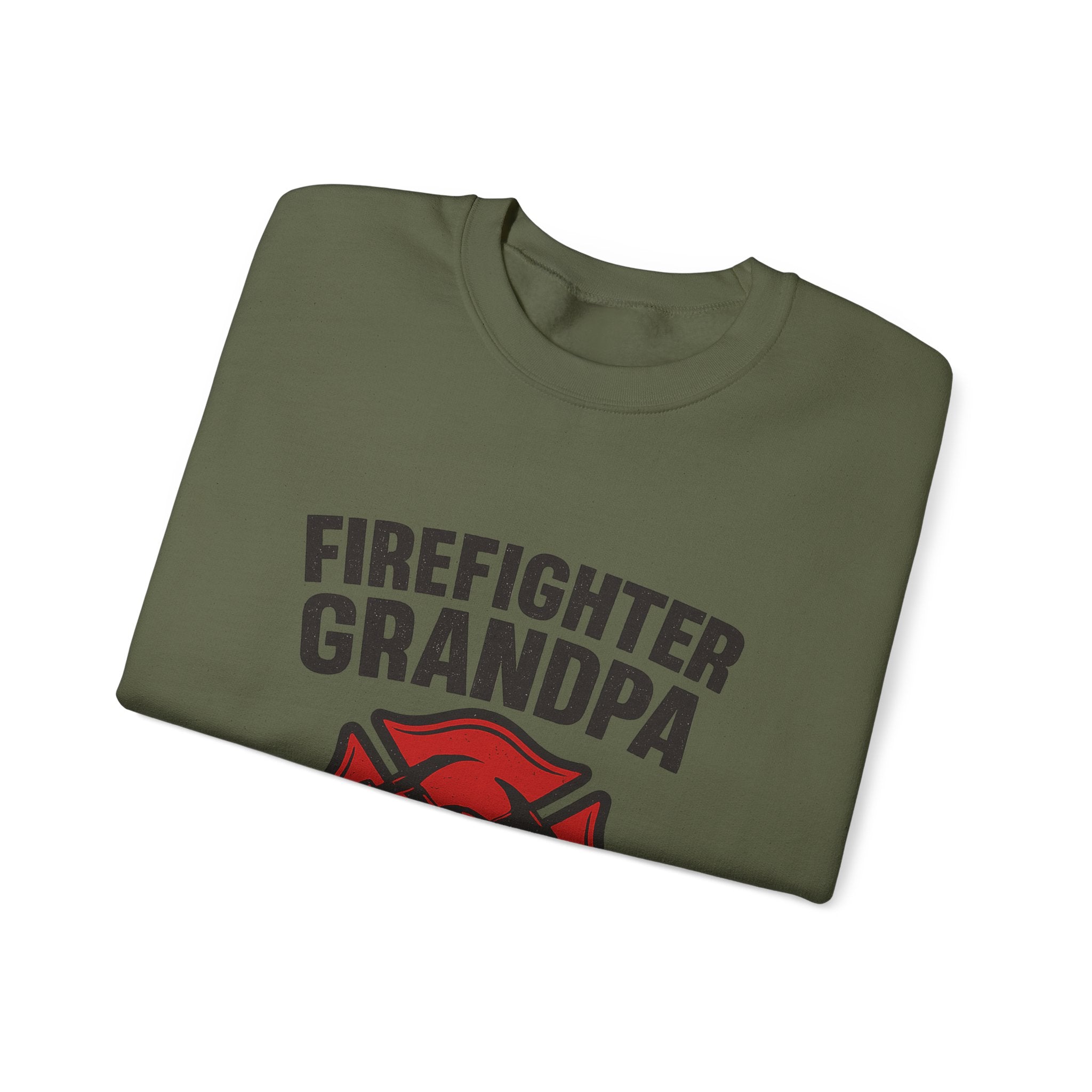 Firefighter Grandpa Sweatshirt My Hero Forever Gift Vintage Fire Station Badge Grandparents Day Fireman Grandfather Shirt