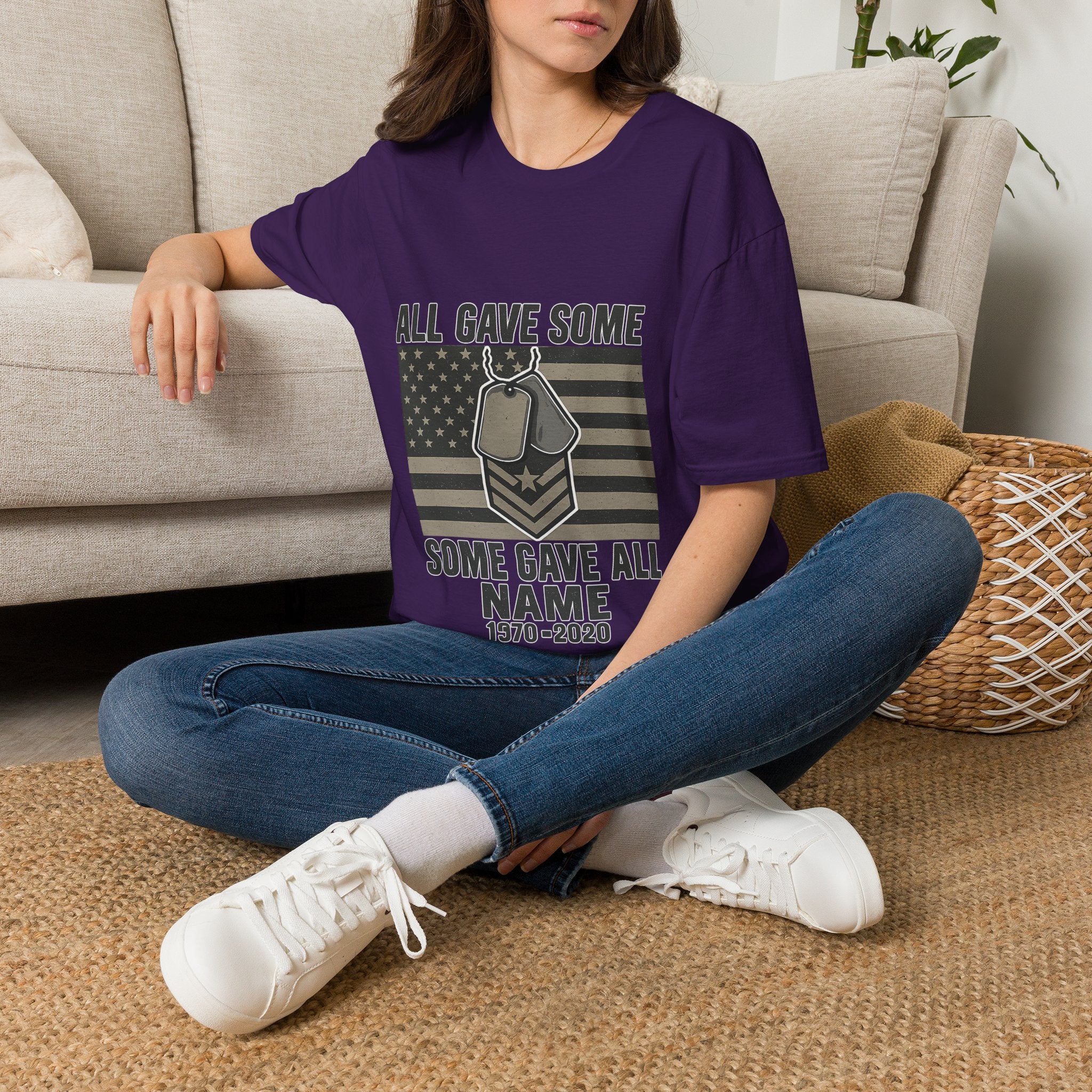 Custom Veteran Shirt | All Gave Some Some Gave All | Personalized Veterans Day Gift | Military Family Pride Tshirt with Name & Dates