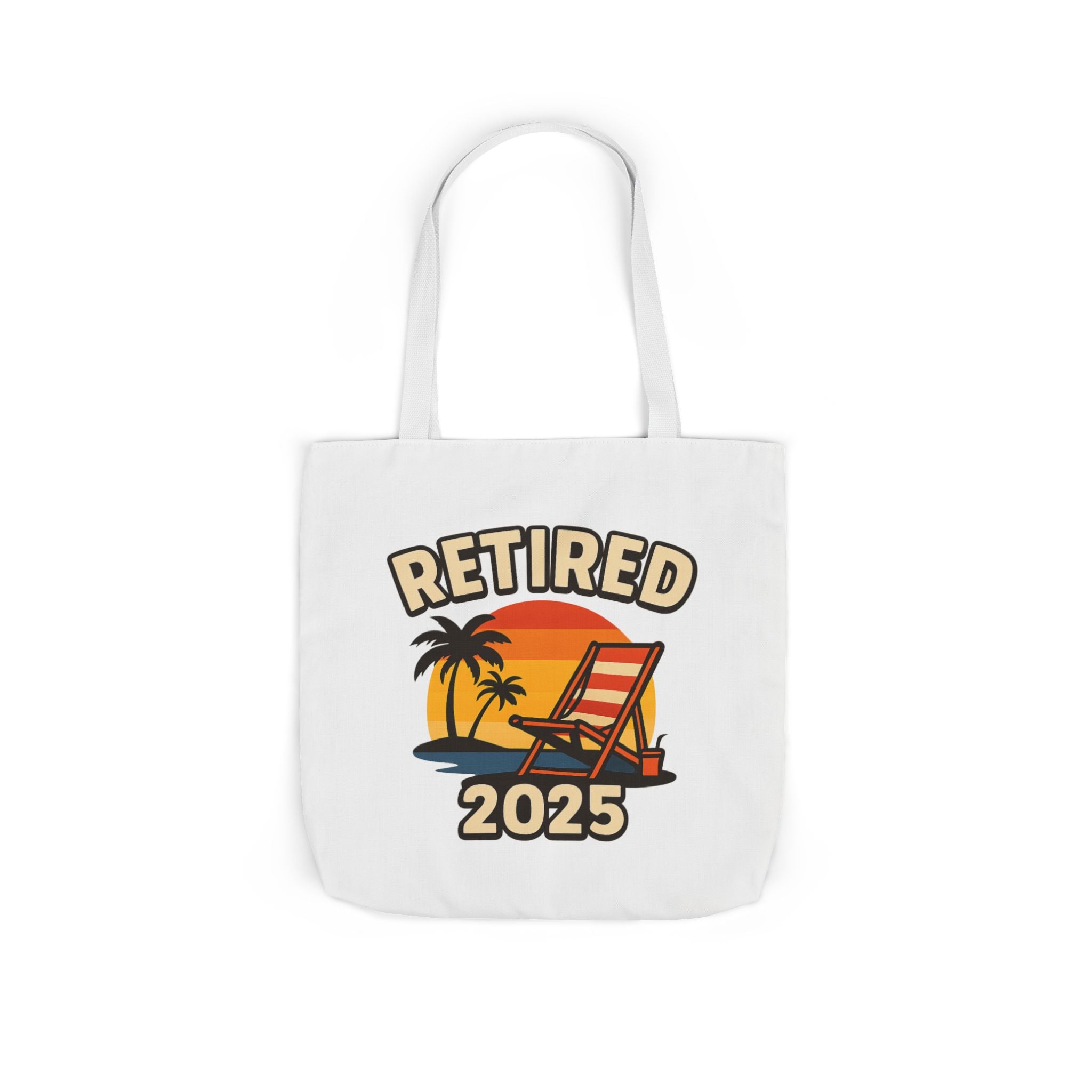 Retired 2025 Tote Bag Beach Chair Sunset Retirement Gift Retiree Beach Bag Retirement Party Favor Coworker Gift Farewell Gift