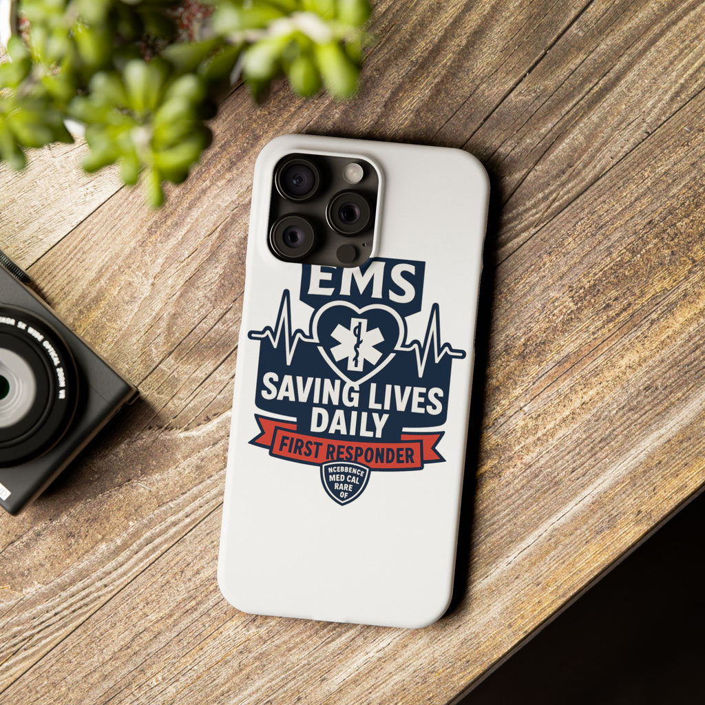 EMS Phone Case Paramedic Gift EMT Star of Life Heartbeat Saving Lives Daily First Responder Appreciation Medical Hero