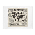 Passport Stamp Placemat Set World Traveler Map Gift Travel Decor Housewarming Gift for Travelers Wanderlust Table Decor