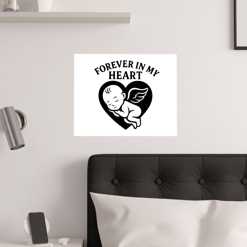 Pregnancy Loss Memorial Poster, Miscarriage Remembrance Gift, Infant Loss Sympathy, Forever in My Heart Print, Angel Baby Keepsake