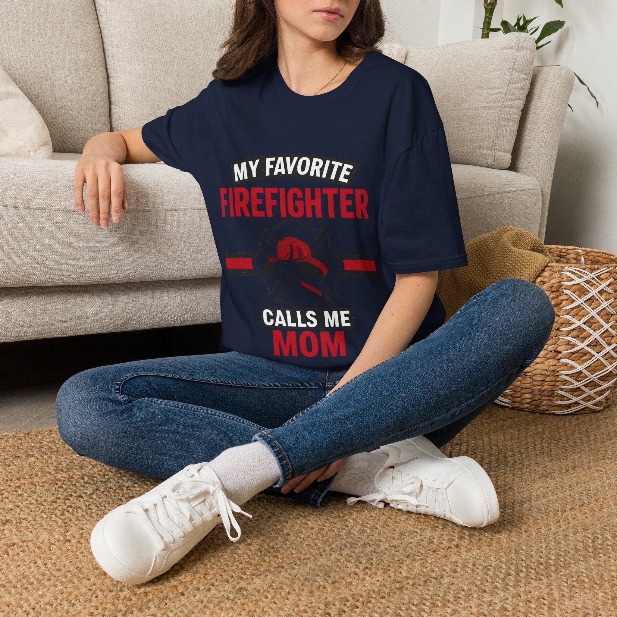 My Favorite Firefighter Calls Me Mom Shirt, Firefighter Mom Gift, Mother's Day Shirt, Proud Fire Mom Tee, Fireman Mom T-Shirt